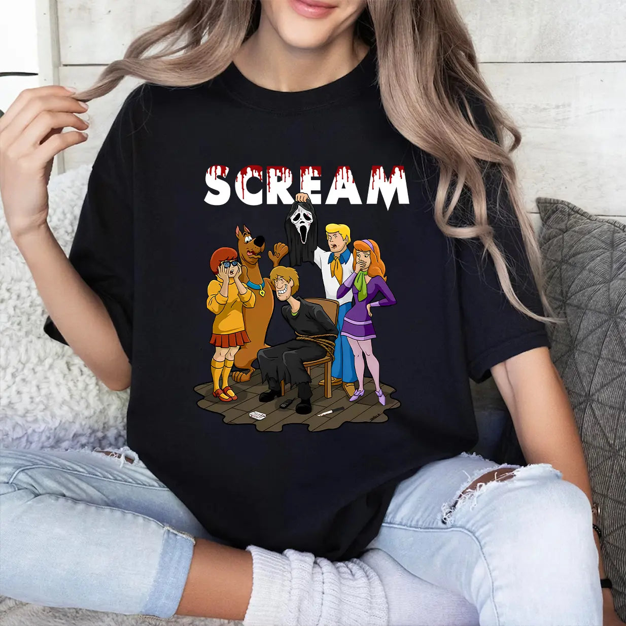 Scream Halloween T-Shirt - Iconic Ghostface Graphic Tee, Retro Horror Movie Apparel, Unisex Spooky Season Shirt