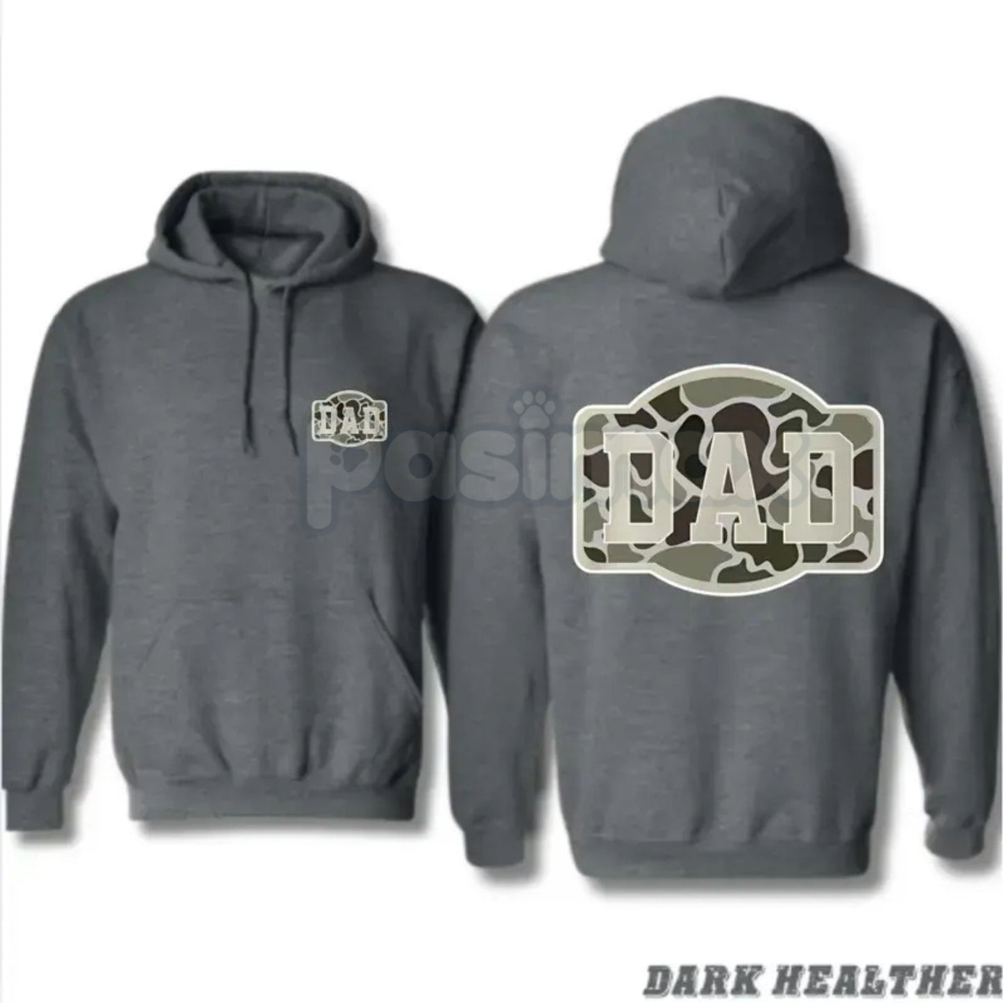 Camo DAD Hoodie – Military-Inspired Bold Design Pullover, Proud Father & Veteran Apparel, Unisex