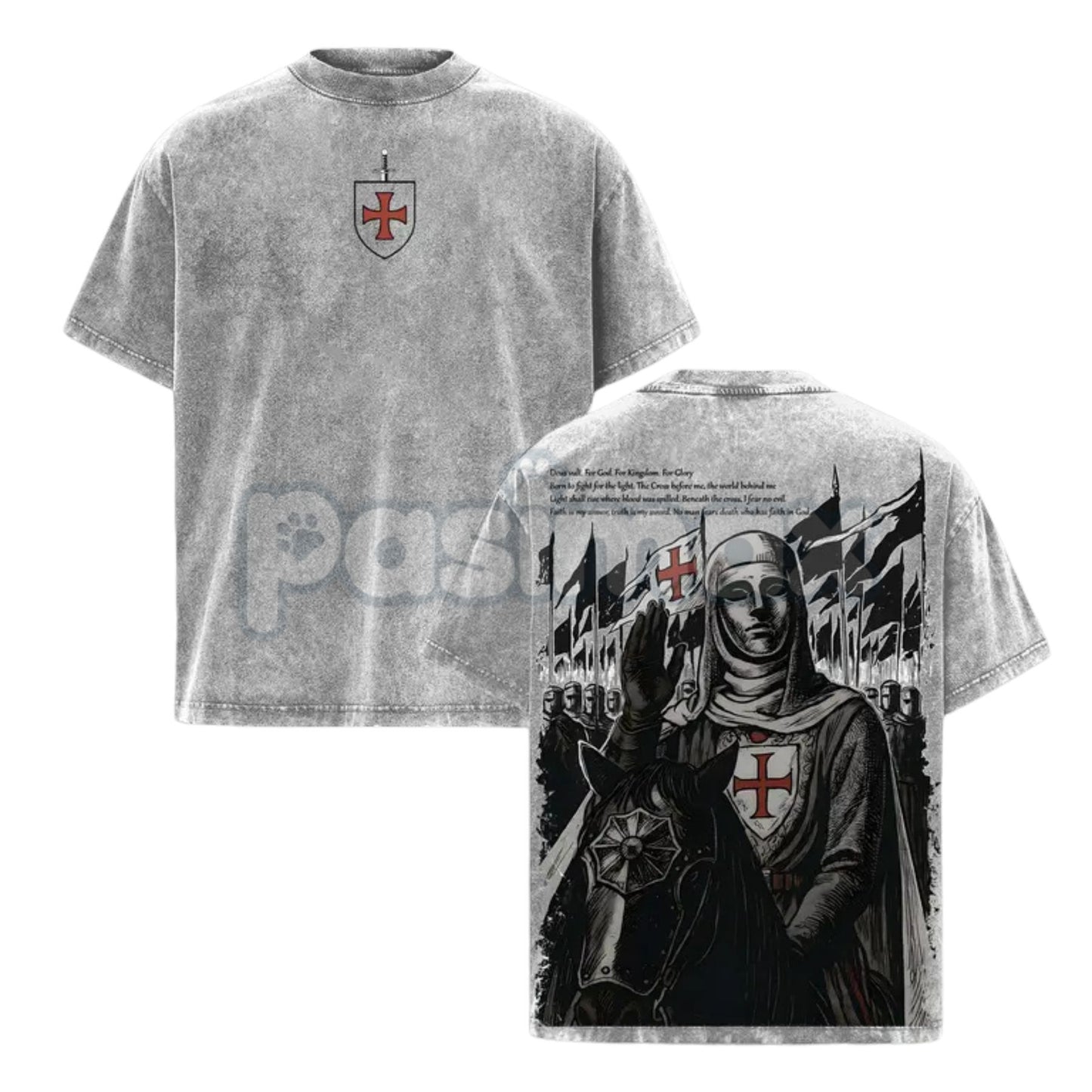 Retro Baldwin IV "The Leper King" T-Shirt – Crusader King Holy Army Vintage Washed Tee