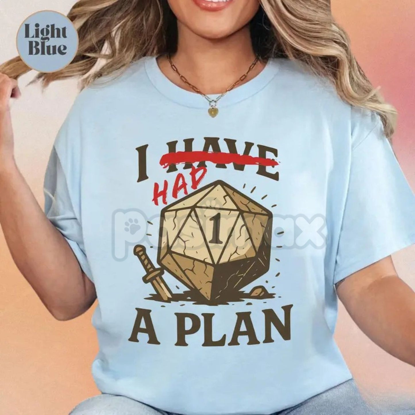 "Don't worry, I have a plan." D&D T-Shirt - Funny Dungeons and Dragons Slogan Tee, Tabletop Games Gift for Him Her, Gifts for Gamers