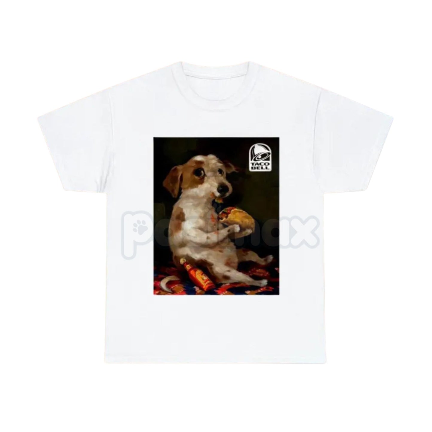Dog Chill with Taco Bell T-Shirt - Vintage Funny Meme Tee, Dog Lover Unisex Shirt, Fast Food Humor Gift