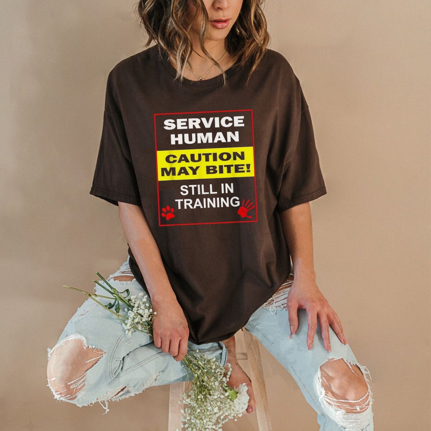 "Emotional Support Human Do Not Pet" T-Shirt - Funny Service Dog Love Tee, Summer Gift for Dog Owners