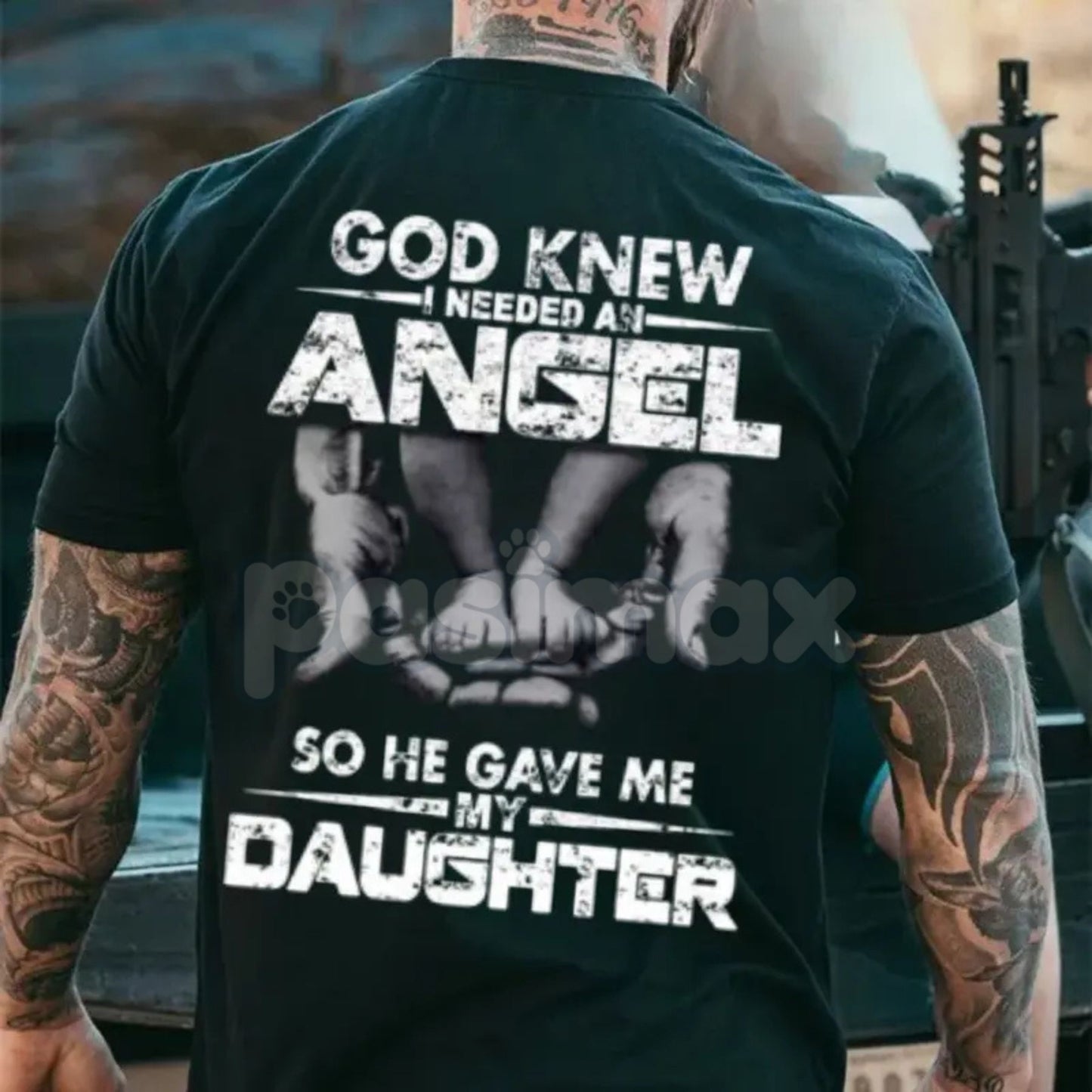 "God Knew I Need An Angel" T-Shirt - Inspirational Faith Slogan Tee, Religious Gift for Mom, Unisex Memorial/Baby Announcement Shirt