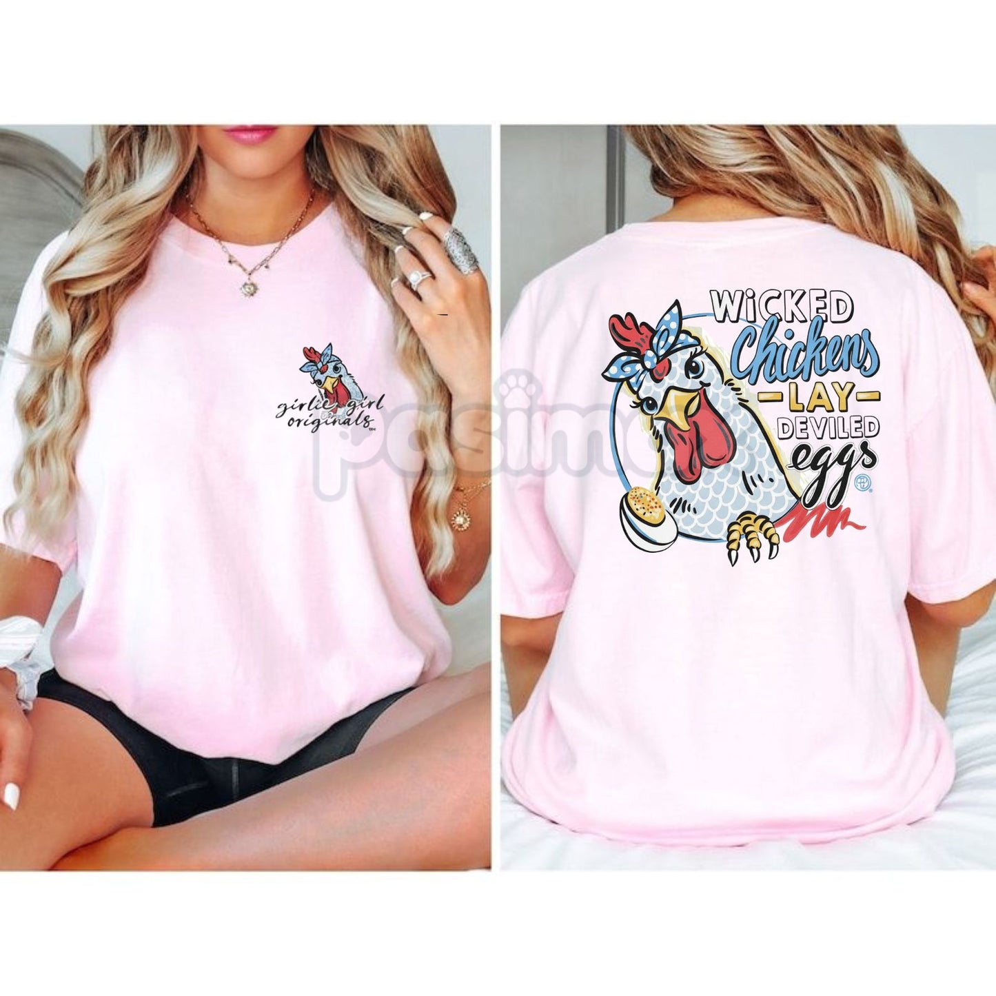 "Wicked Chickens Lay Deviled Eggs" T-Shirt - Funny Farm Pun Tee, Humorous Chicken Apparel
