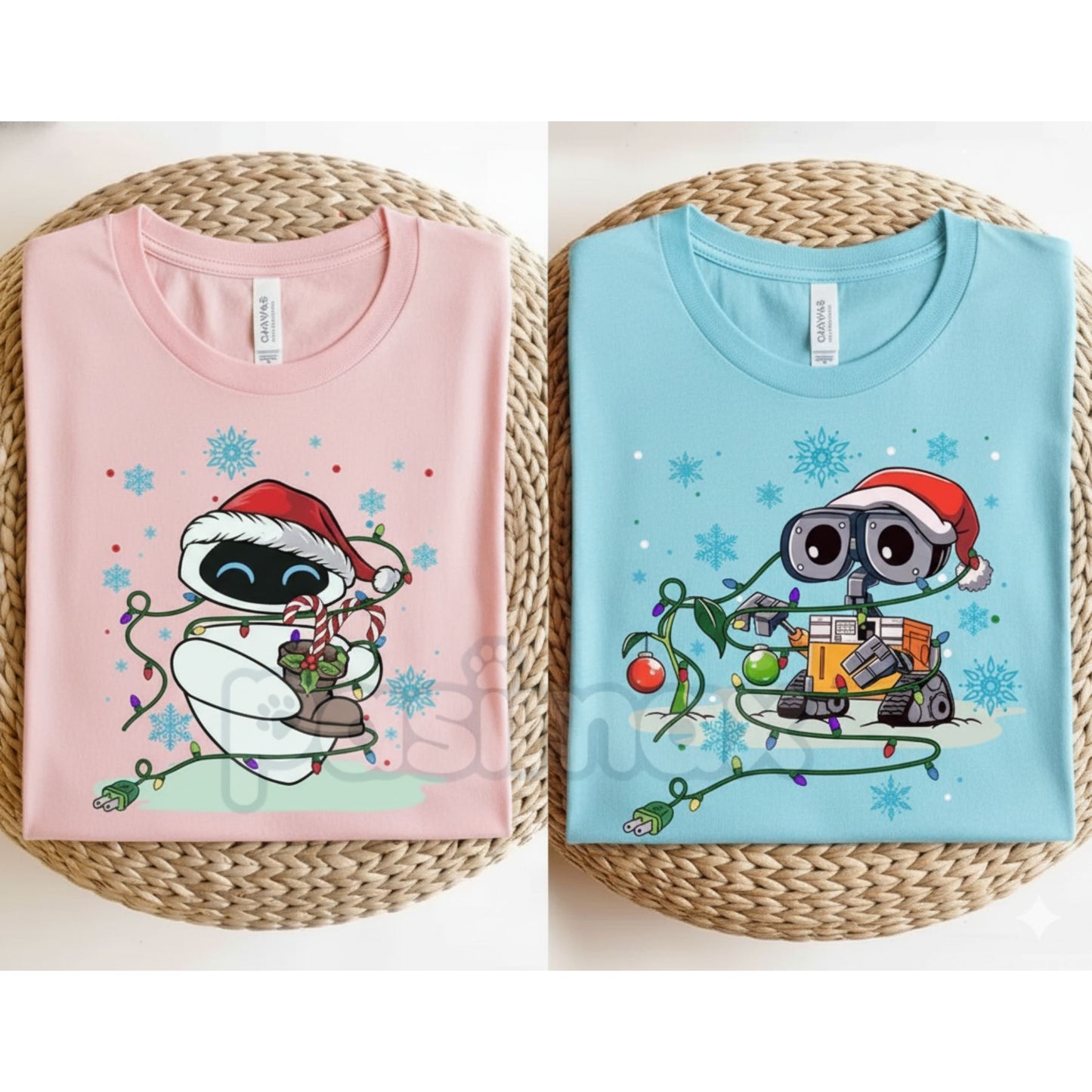 Cartoon Movie Characters Christmas Lights Matching T-Shirt - Family Holiday Graphic Tee, Funny Festive Movie Fan Apparel, Unisex Christmas Lights Shirt