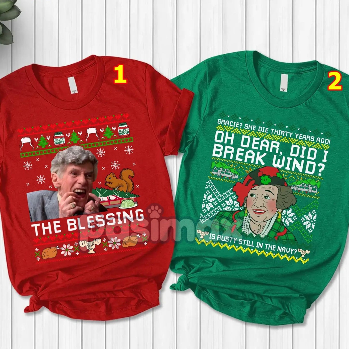 "The Blessing - Grace She Pass Away" Christmas Vacation Shirt - Funny Holiday Movie, Cousin Eddie Quote Tee