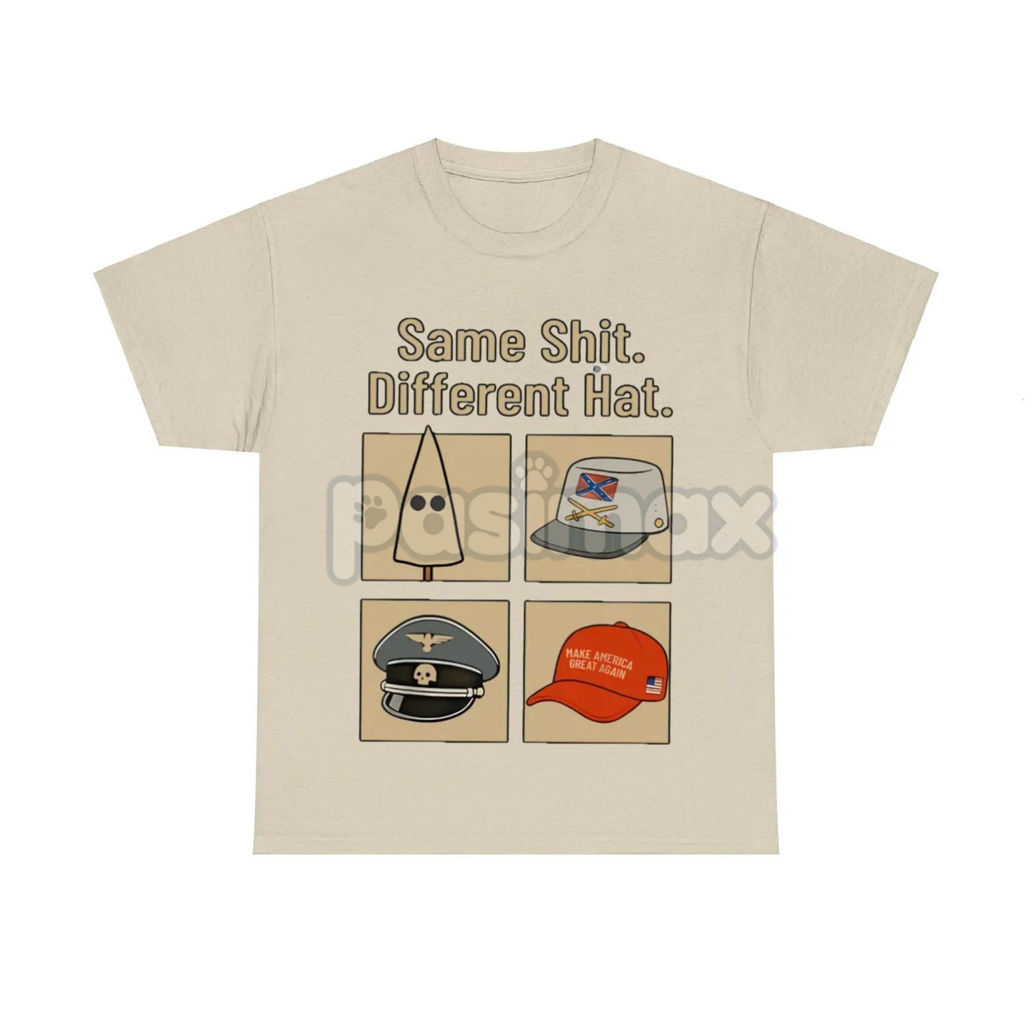 "Same Thing Different Hat" Political Shirt - Dark Humor Statement Tee, Funny Graphic Shirt