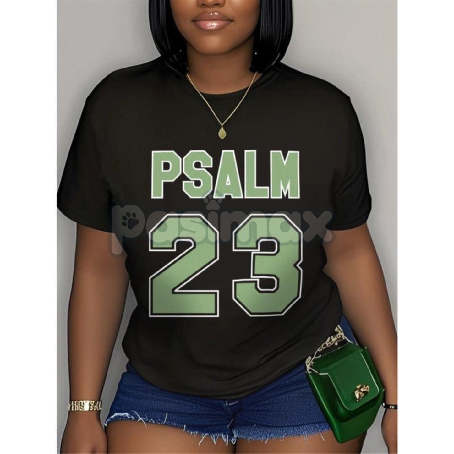 Premium Women's Psalm 23 Scripture T-Shirt - Daily Strength & Faith Top, High-Quality Jersey Knit