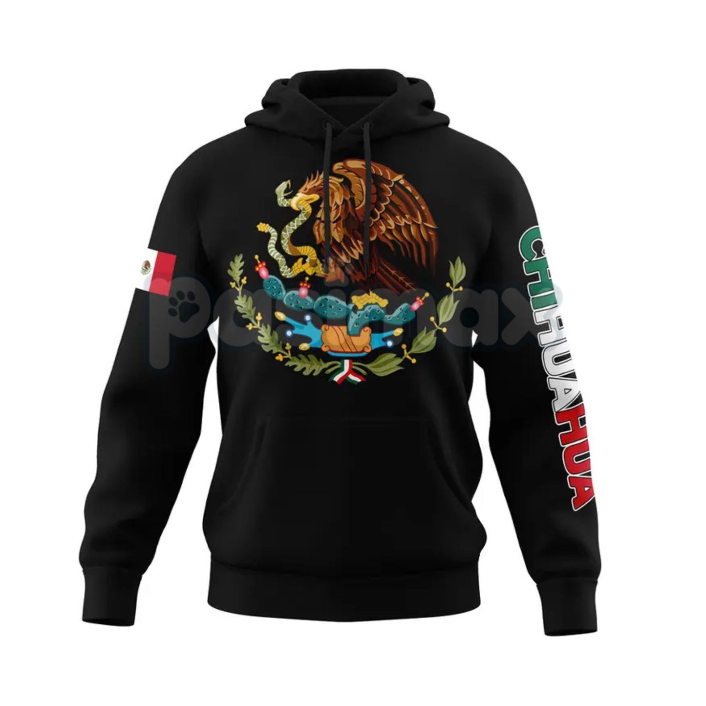 Mexico States Design Black Hoodie – Cultural Map Pullover, Unisex Mexican Pride Apparel