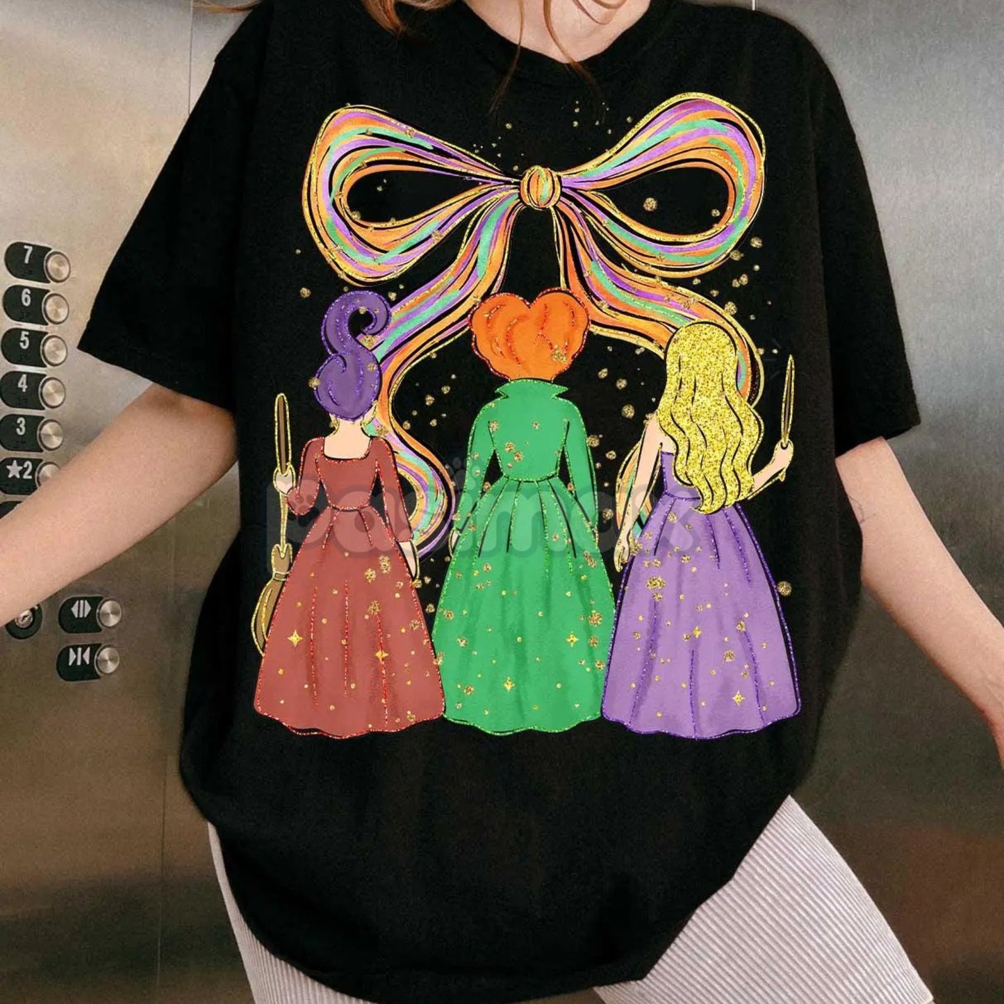 Witchy Halloween Shirt – Sanderson Sister T-shirt, Coquette Bow, Salem Witches Vibes, Retro Fall Outfit for Women