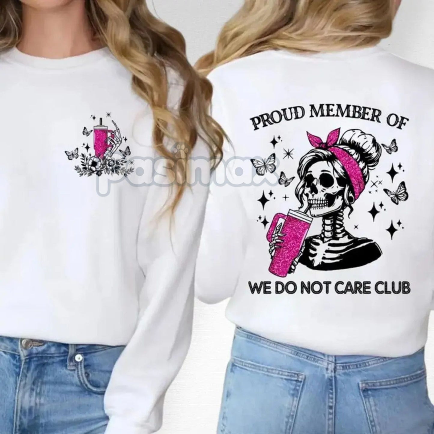 Humorous "We Don't Care Club" Unisex Sweatshirt – Ironic Sarcastic Statement Top