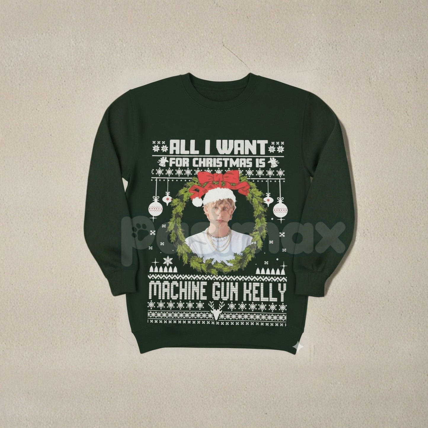 MGK "All I Want For Xmas" Sweatshirt – Machine Gun Kelly Music Holiday Crewneck