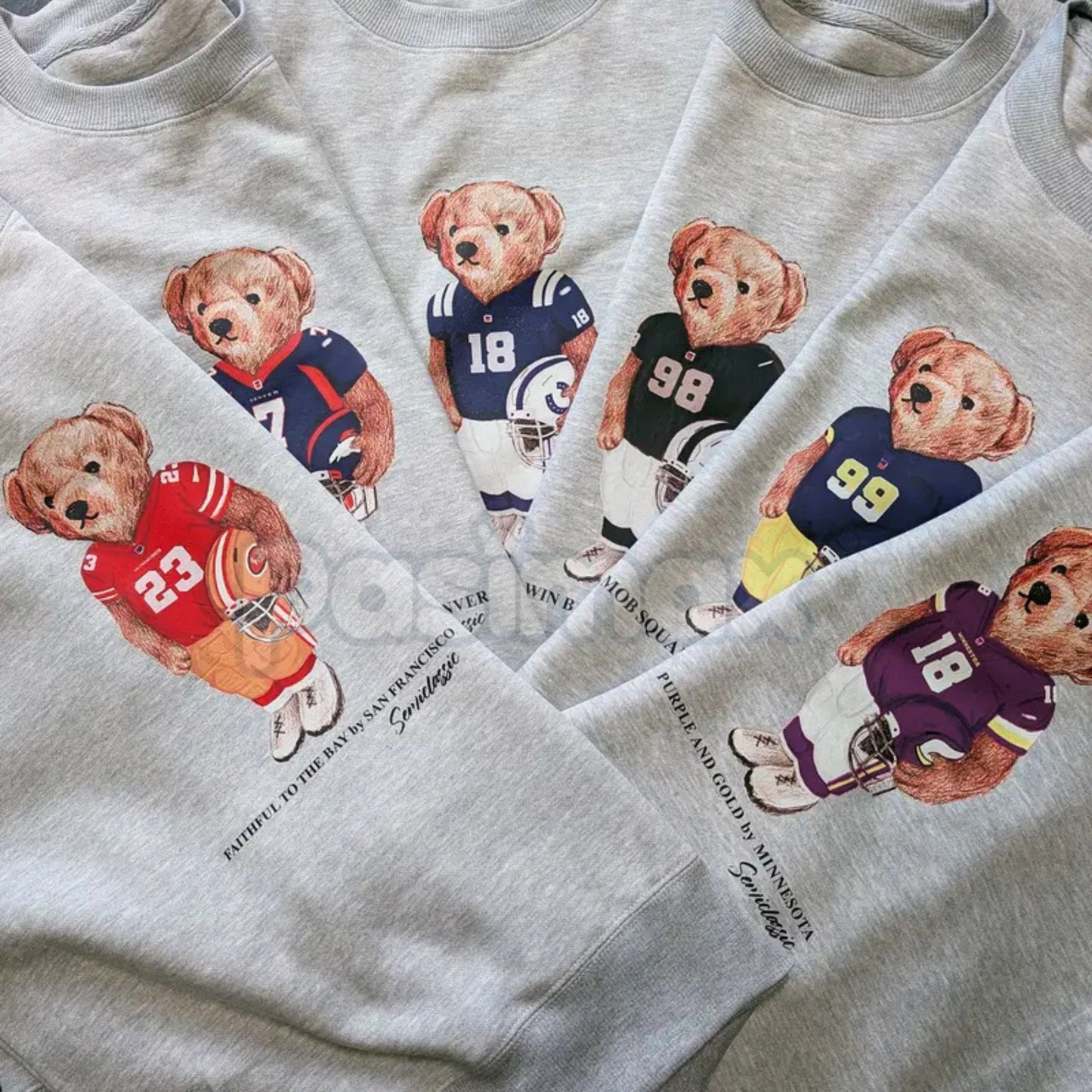 Vintage Sport Varsity Football All Team Graphic Sweatshirt – Retro Style Crewneck Pullover