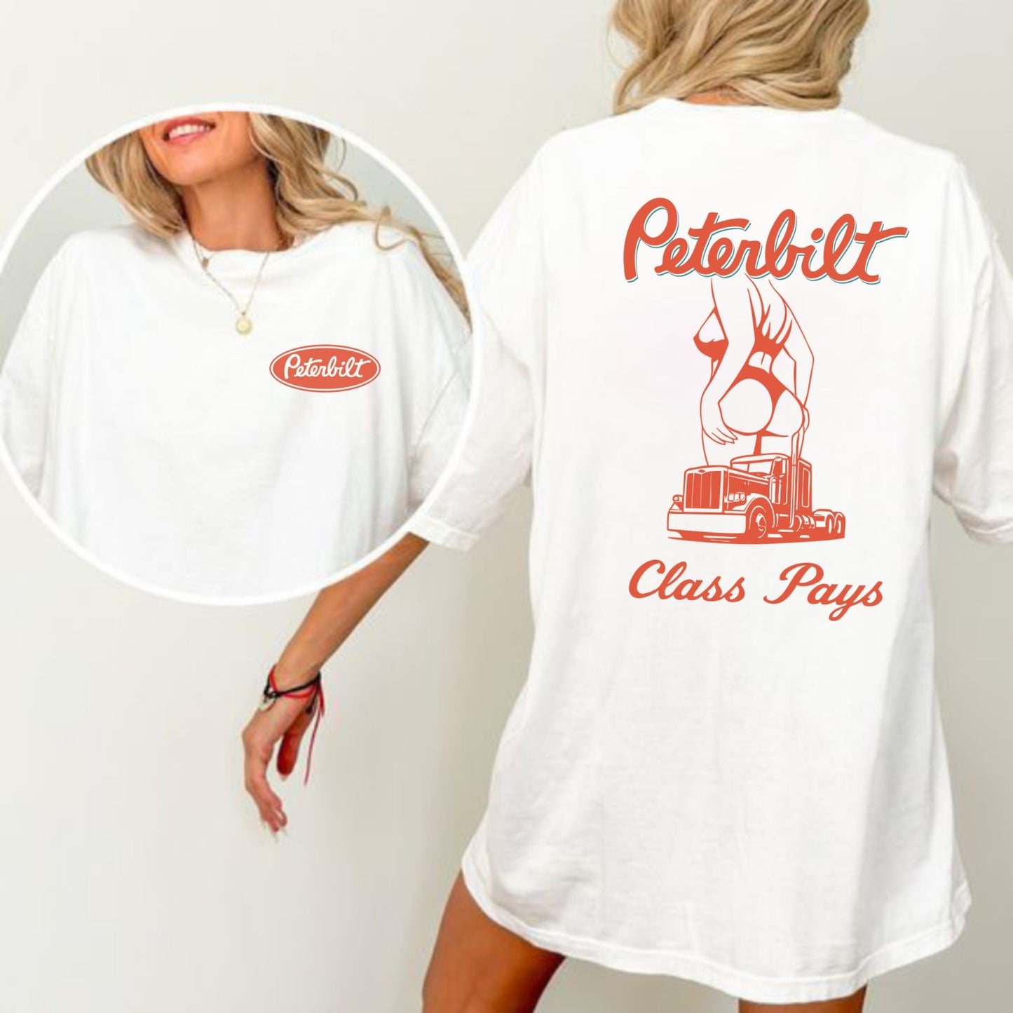 Peterbilt "Class Pays" Tee - Unisex Cotton Trucking Enthusiast Shirt, Official Brand Apparel