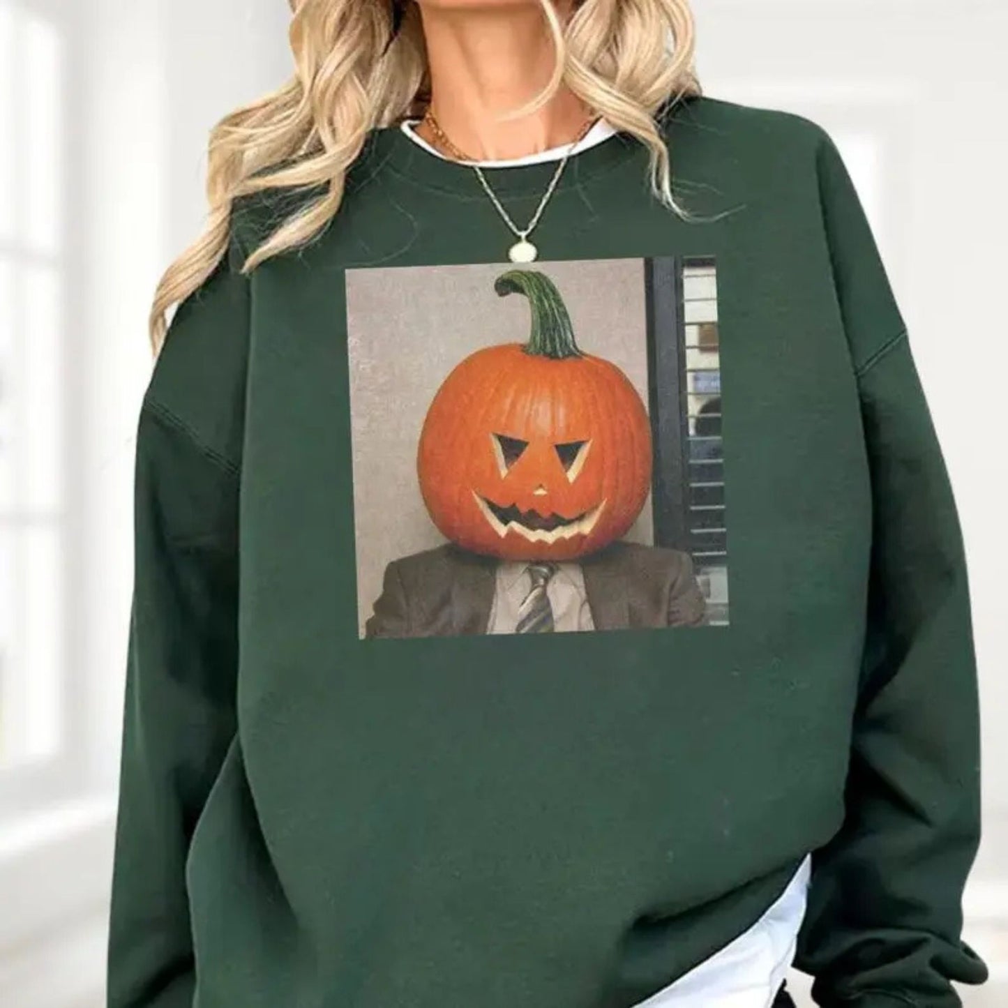 Dwight Pumpkin Head Sweatshirt – The Office Halloween Merch