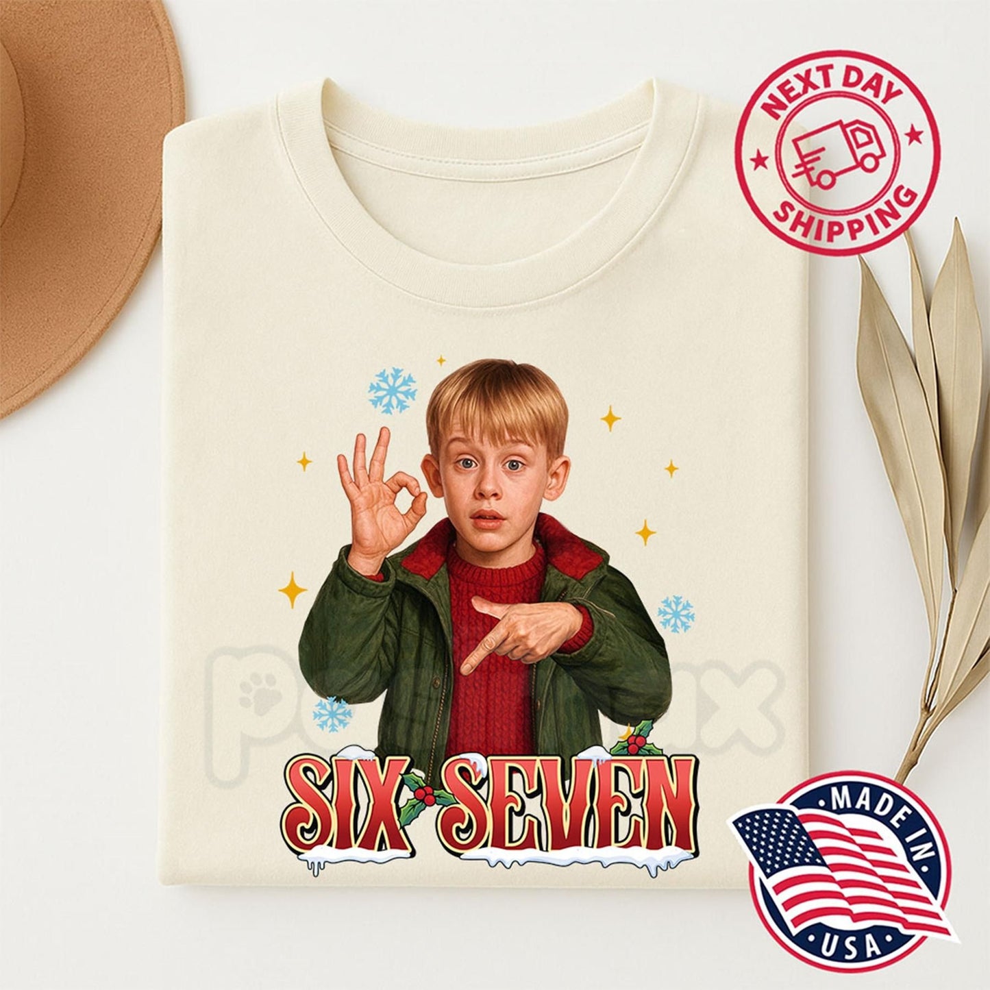 "6 7 Merry Christmas" 90s Movies T-Shirt - Funny Retro Holiday Graphic Tee, Cult Classic Christmas Comedy Shirt, Unisex Nostalgia Apparel