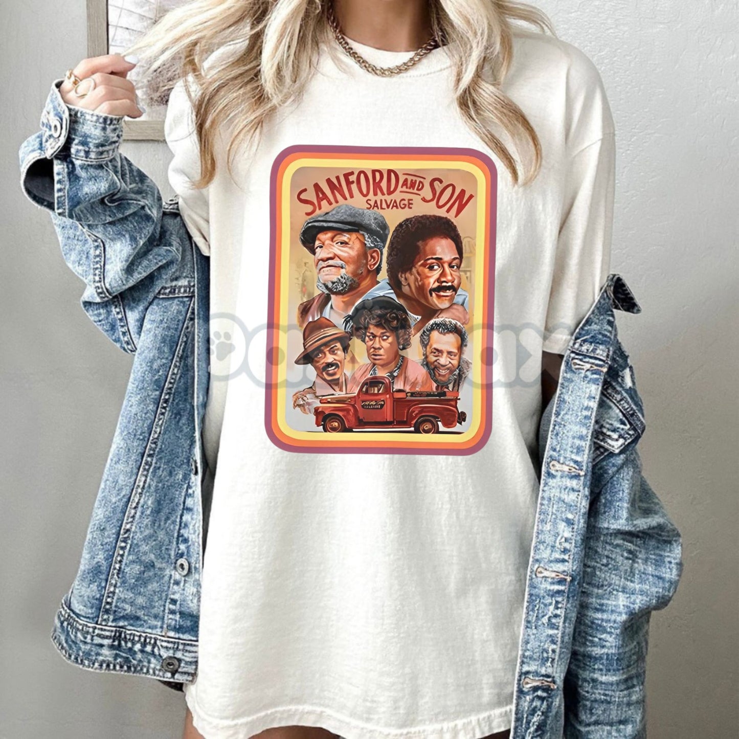 Sanford & Son Classic Portrait Vintage T-Shirt - Lamont & Fred Foxx Tee, Retro TV Show Merch