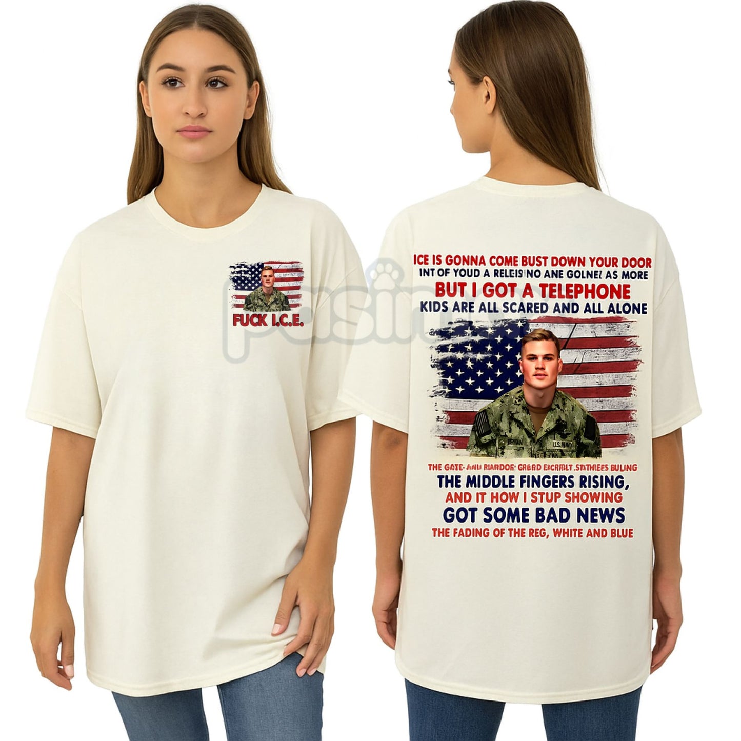 ading Red, White & Blue Graphic Shirt - Vintage Americana Flag Tee, Casual Short Sleeve Patriotic T-Shirt, Unisex Distressed Style