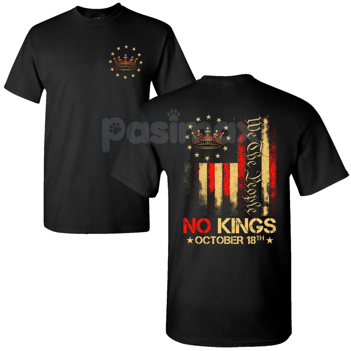 'No Kings in America We The People' Shirt – Patriotic Comfort Colors® Tee, Constitutional Freedom Apparel