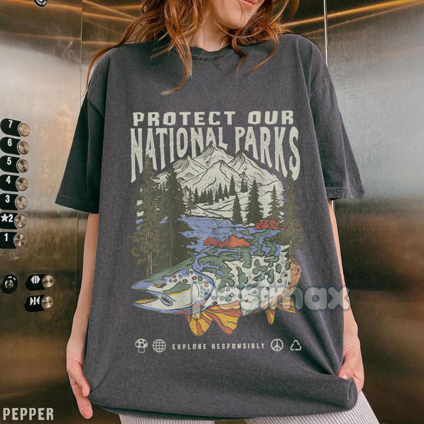 'Respect the Local Wildlife' Tee – National Parks Hiking Camping Clothes, Granola Girl Adventure Shirt, Wanderlust T-shirt