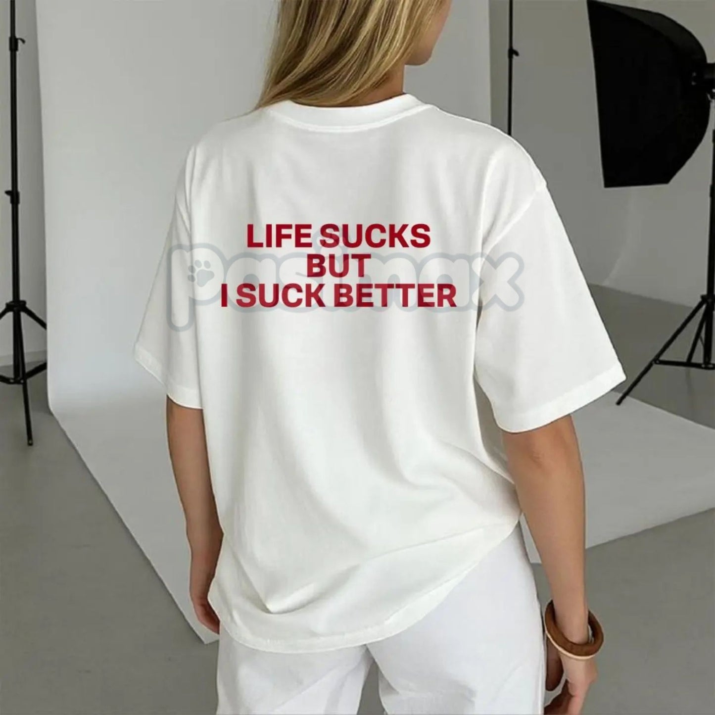 "Life Sucks But I Suck Better" Funny Streetwear Graphic Tee - Sarcastic Statement T-Shirt for Men & Women, Self-Deprecating Humor Gift