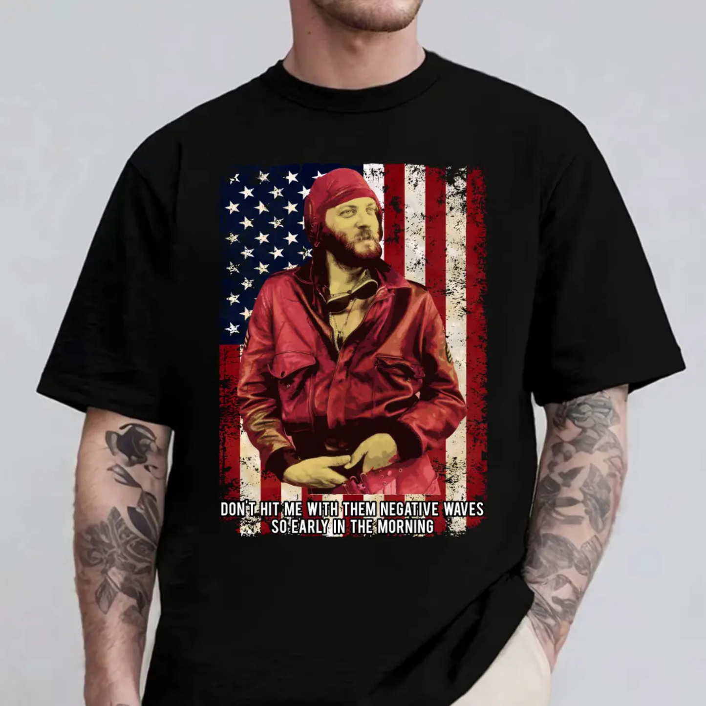 Oddball "Negative Waves" T-Shirt - Good Vibes Only Movie Quote Tee, 70s Vintage Comedy Apparel