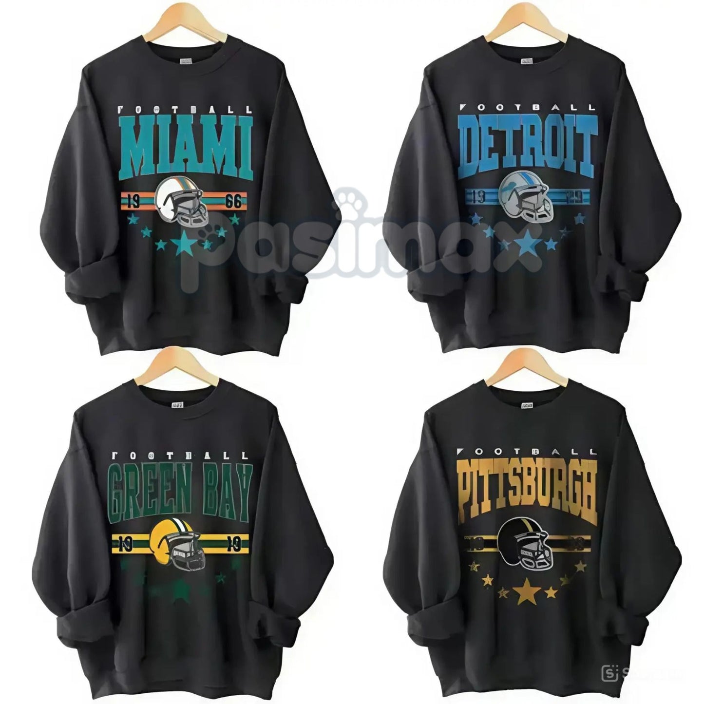 Vintage 90s All Team Football Sweatshirt – Retro Unisex Fan Gift Sweater