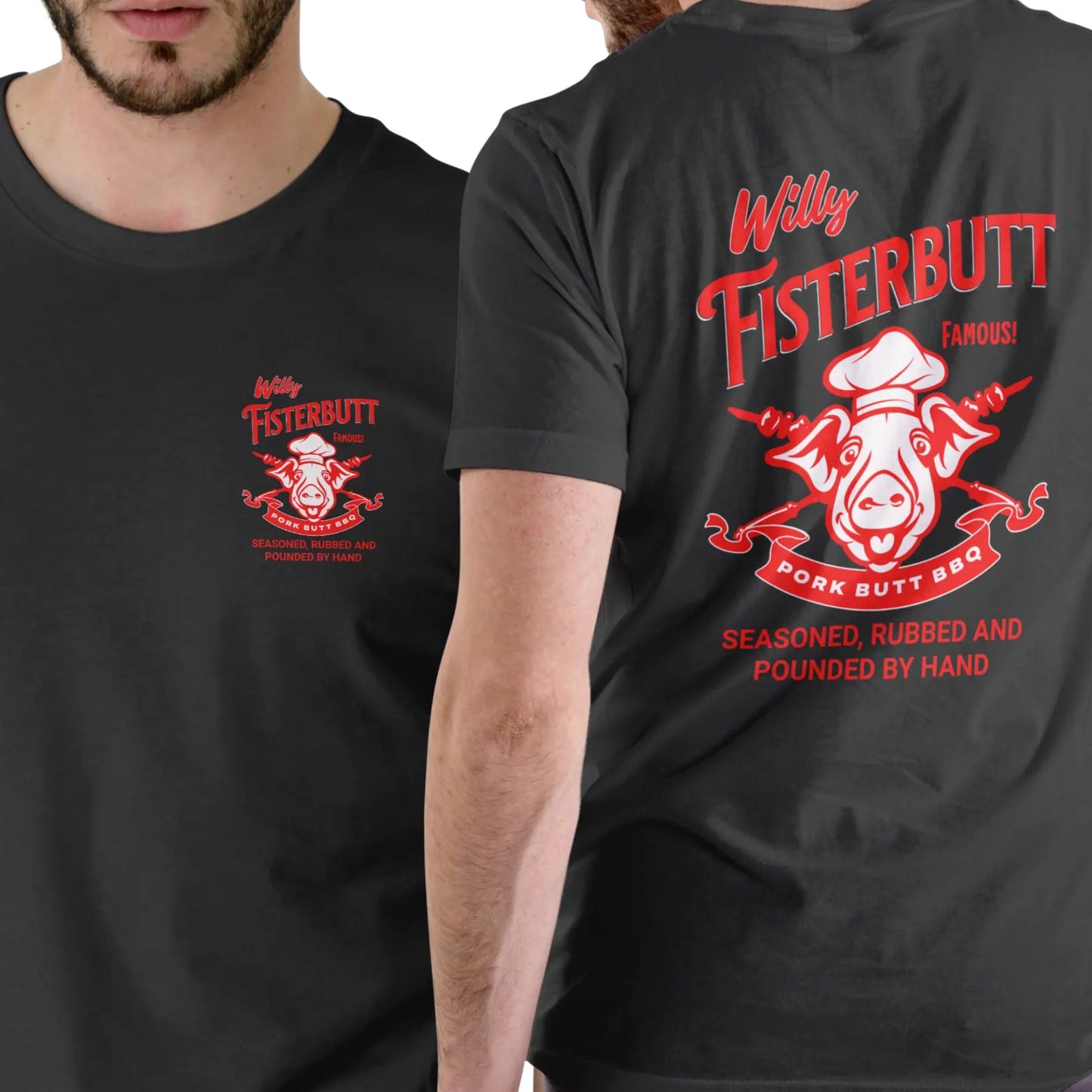 Funny BBQ "Pork Butt" T-shirt - Grilling Humor Apparel, Casual Cookout Tee