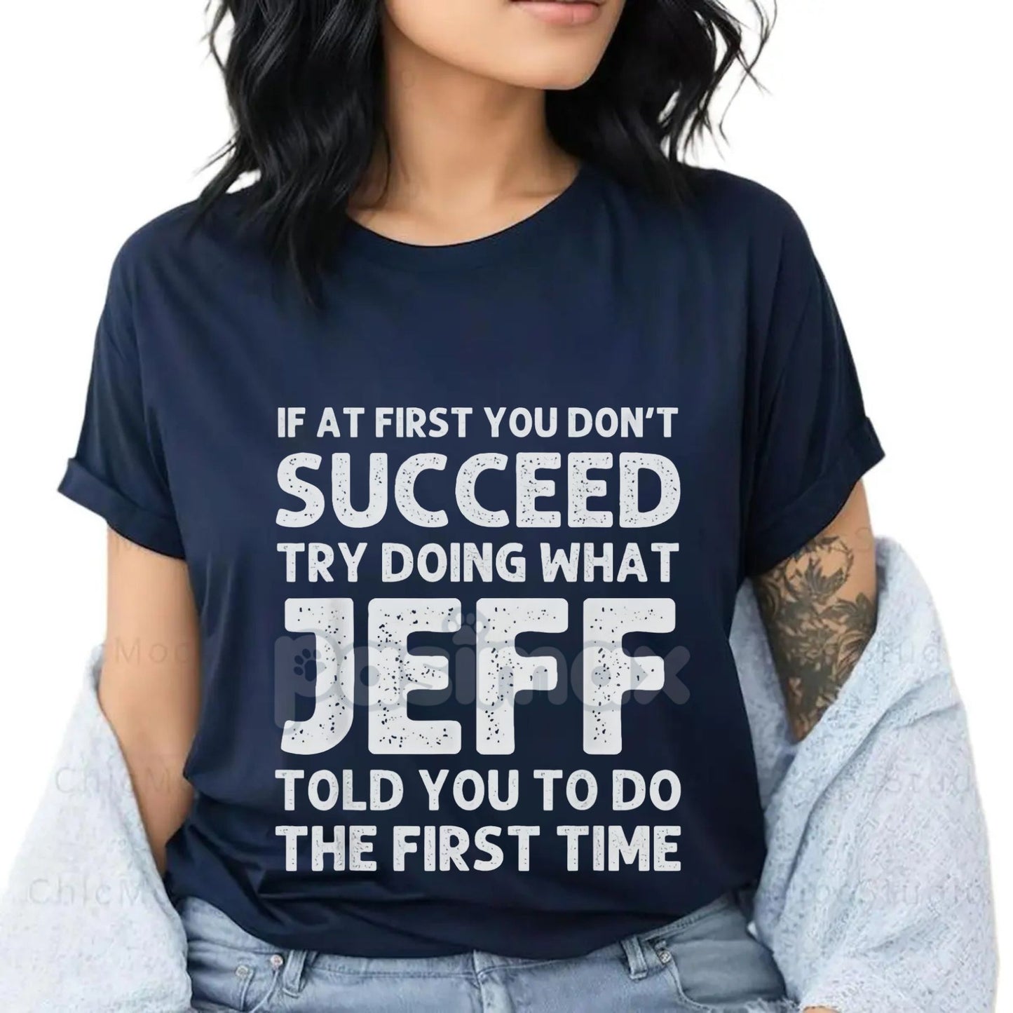 Jeff Funny Quote T-Shirt for Men - Black Cotton Casual Short Sleeve Tee, Humorous Statement Top