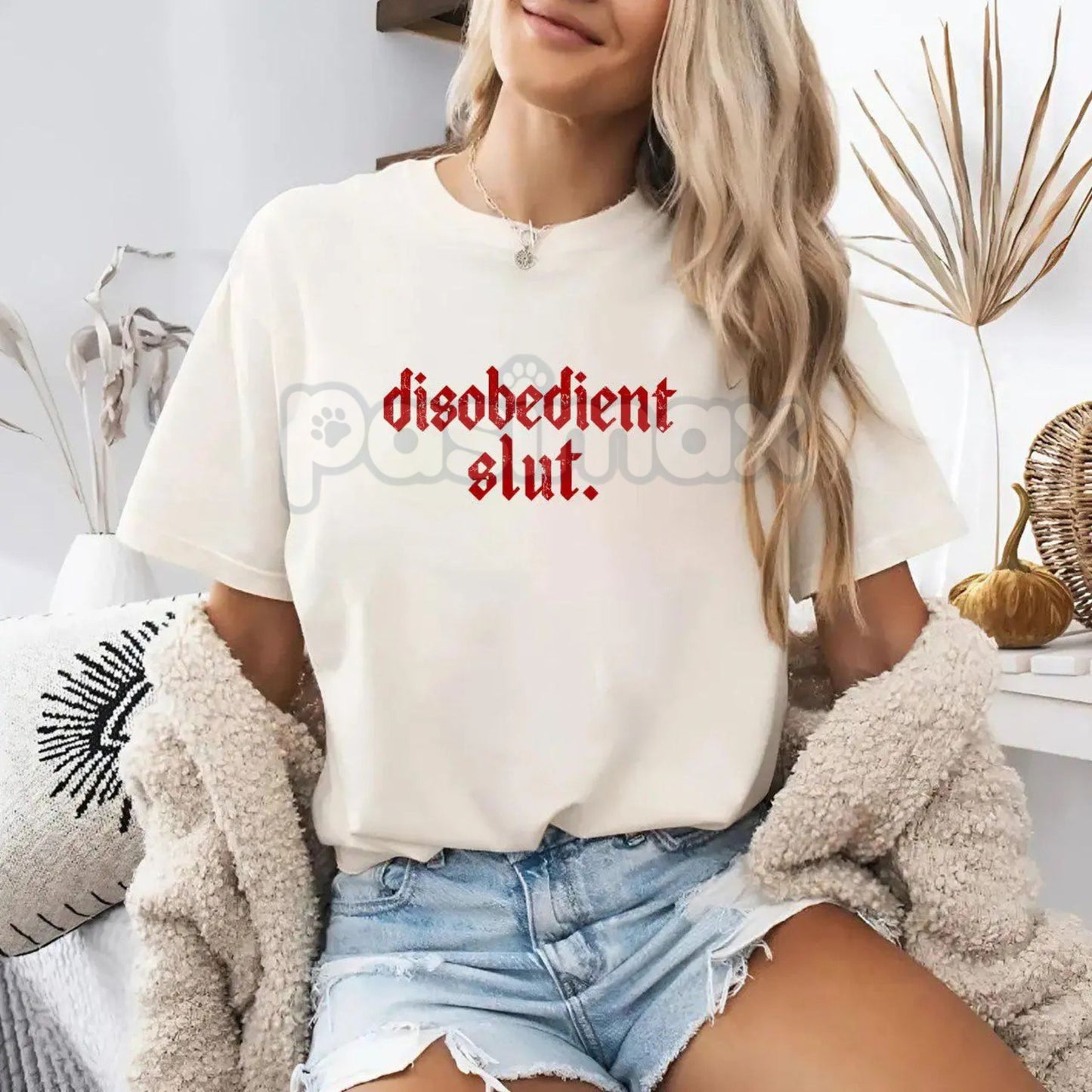 Rebellious Attitude Graphic Tee - Bold Gothic Letter Print Shirt, Unisex Edgy Aesthetic Apparel, Dark Aesthetic Streetwear