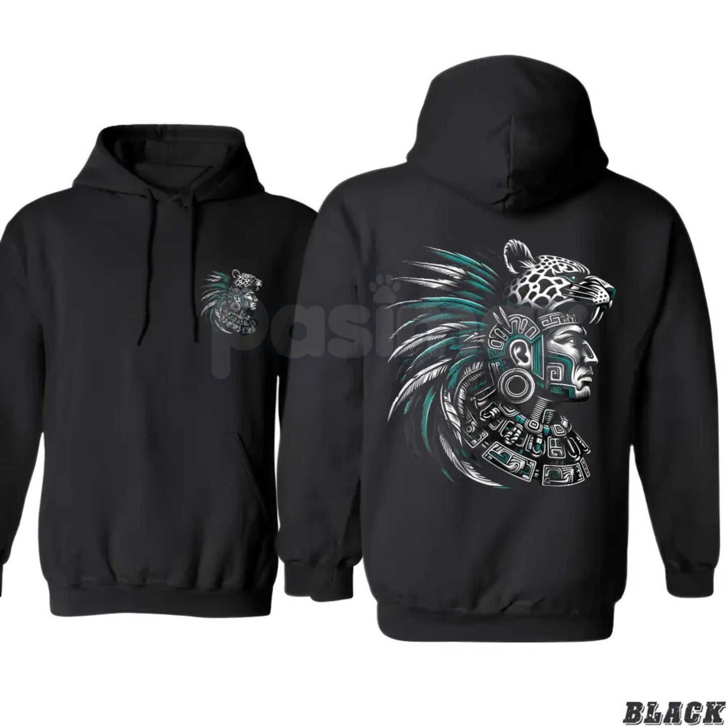 Aztec Art Chicano Graphic Oversized Hoodie – Indigenous Mex Clothes Pullover, Unisex Cultural Streetwear