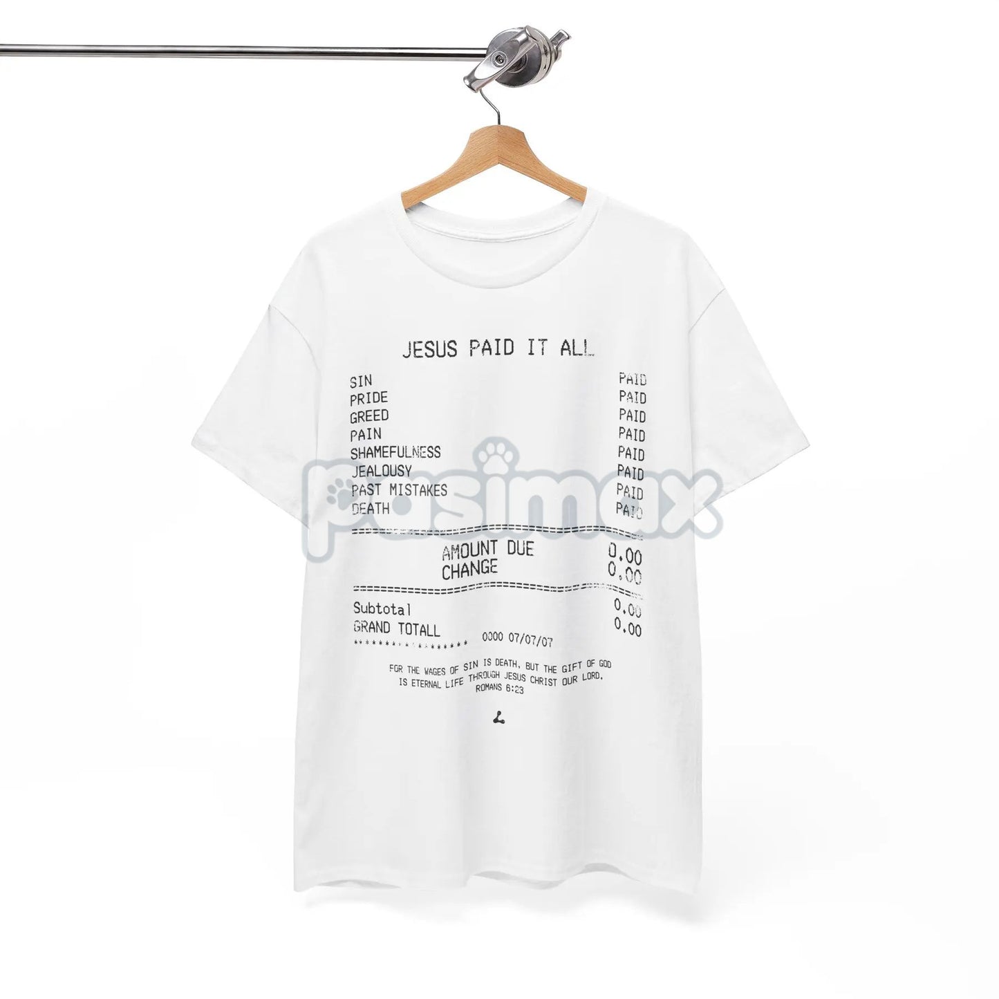 "Jesus Paid It All" Classic Christian Tee - Faith Statement Shirt, Religious Graphic T-Shirt