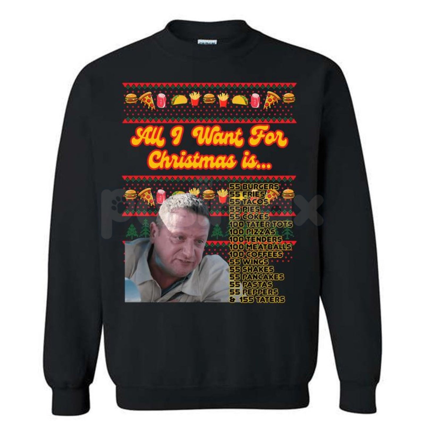 ITYSL Christmas: "55 Burgers 55 Fries" Tim Robinson Unisex Crewneck – Holiday Comedy Sweatshirt