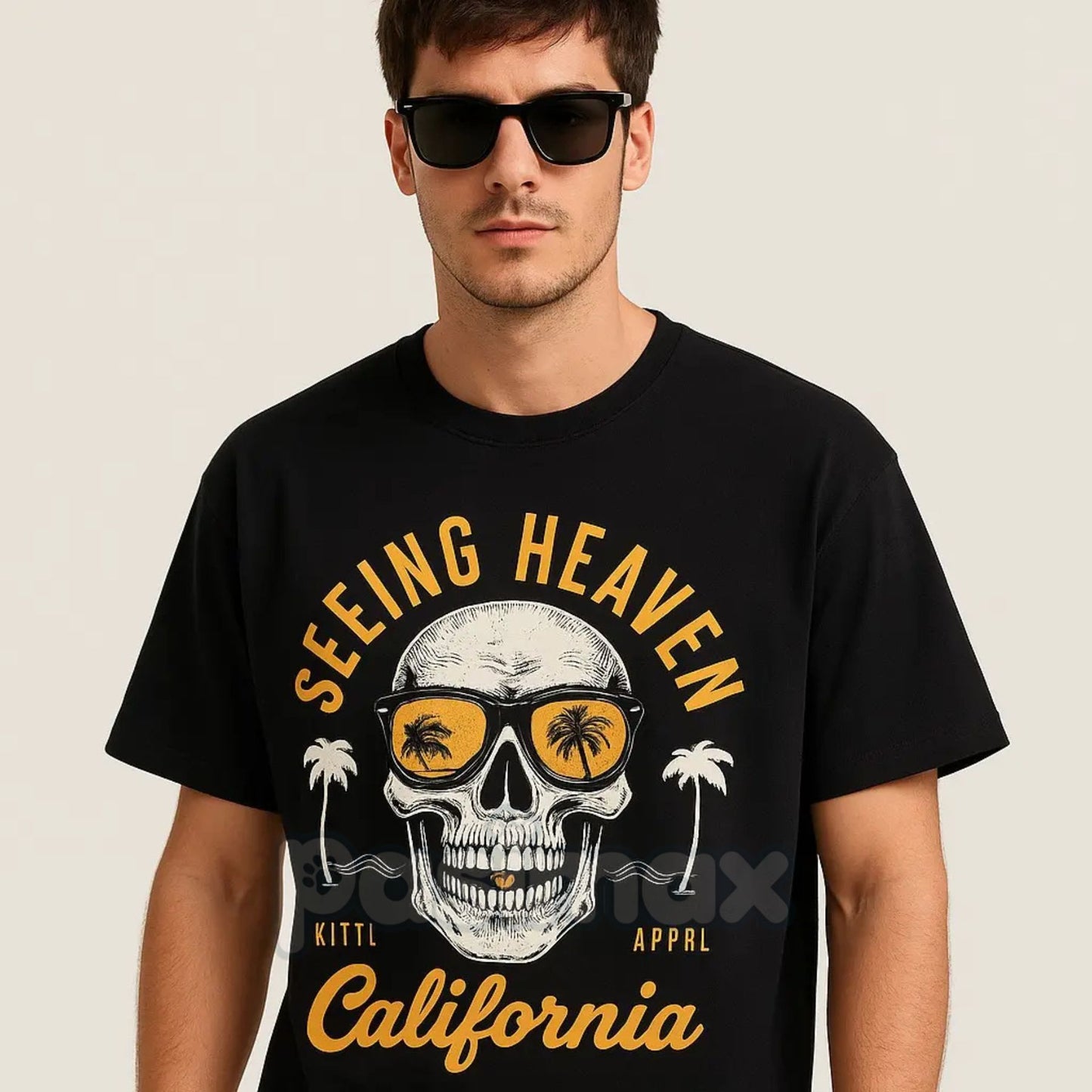 California Skull Graphic Tee - Vintage Streetwear Oversized T-Shirt, Edgy Summer Outfit for Music Festivals & Beachwear