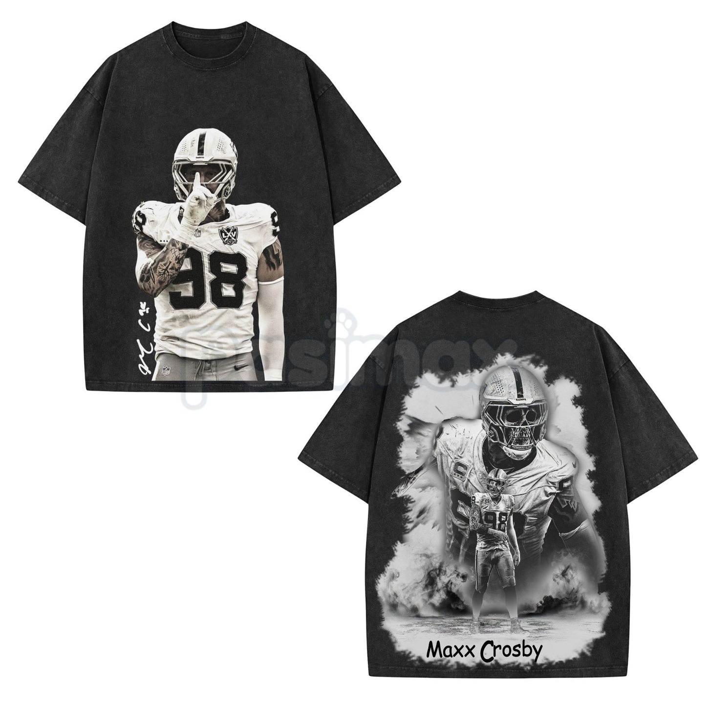 The Condor Maxx Crosby T-shirt – Premium 100% Cotton Acid Wash, Football American Fans Tee