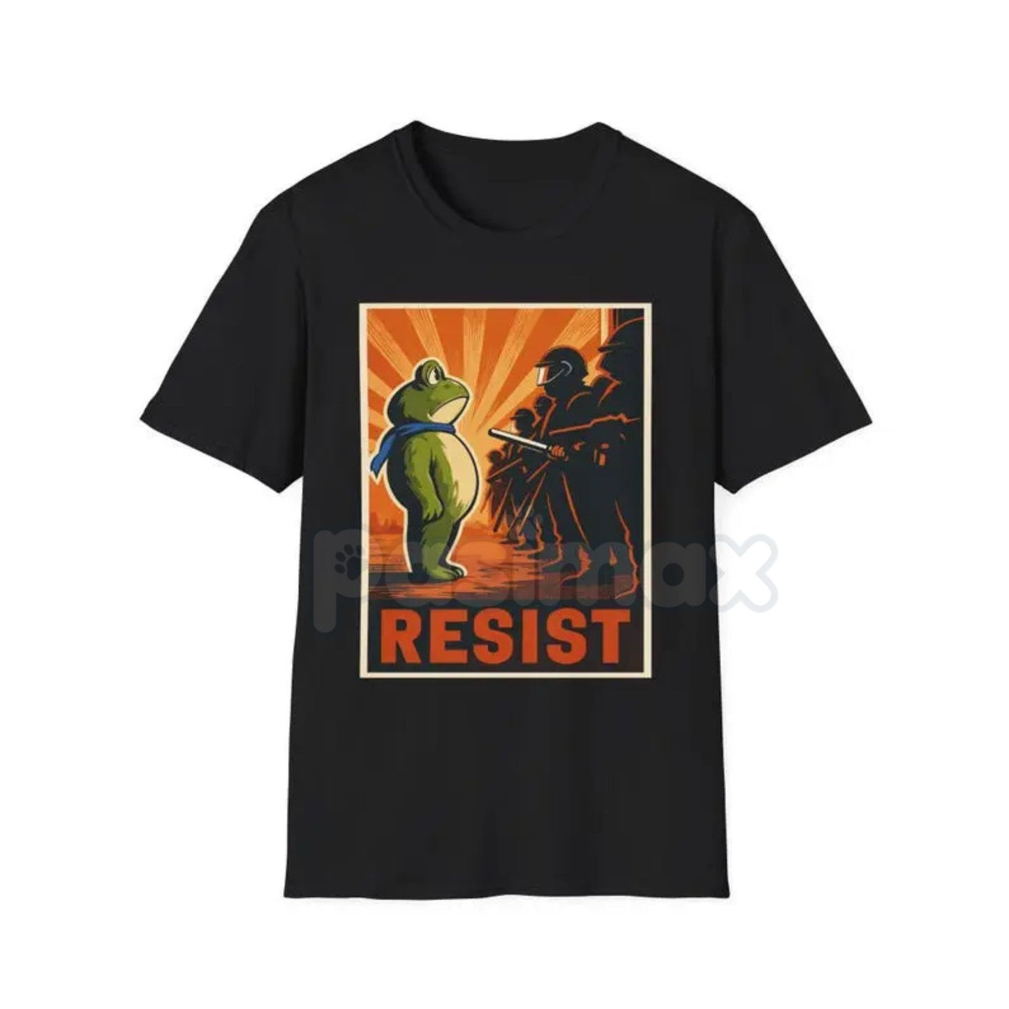 Portland Frog "Resist" Protest T-Shirt - Vintage Activist Tee, Anti-ICE, Anti-Trump Graphic Apparel