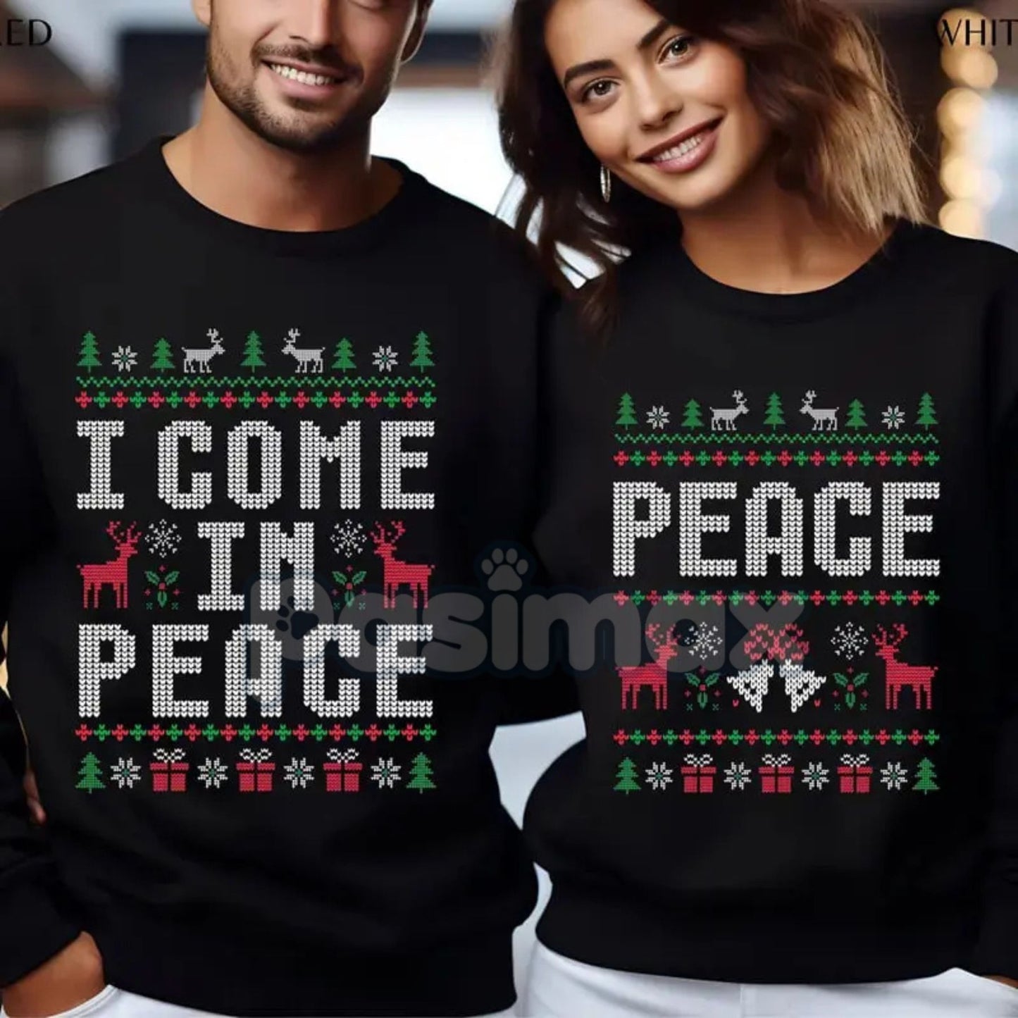 Funny Ugly Christmas Sweatshirts for Couples – Matching Holiday Humor Crewnecks