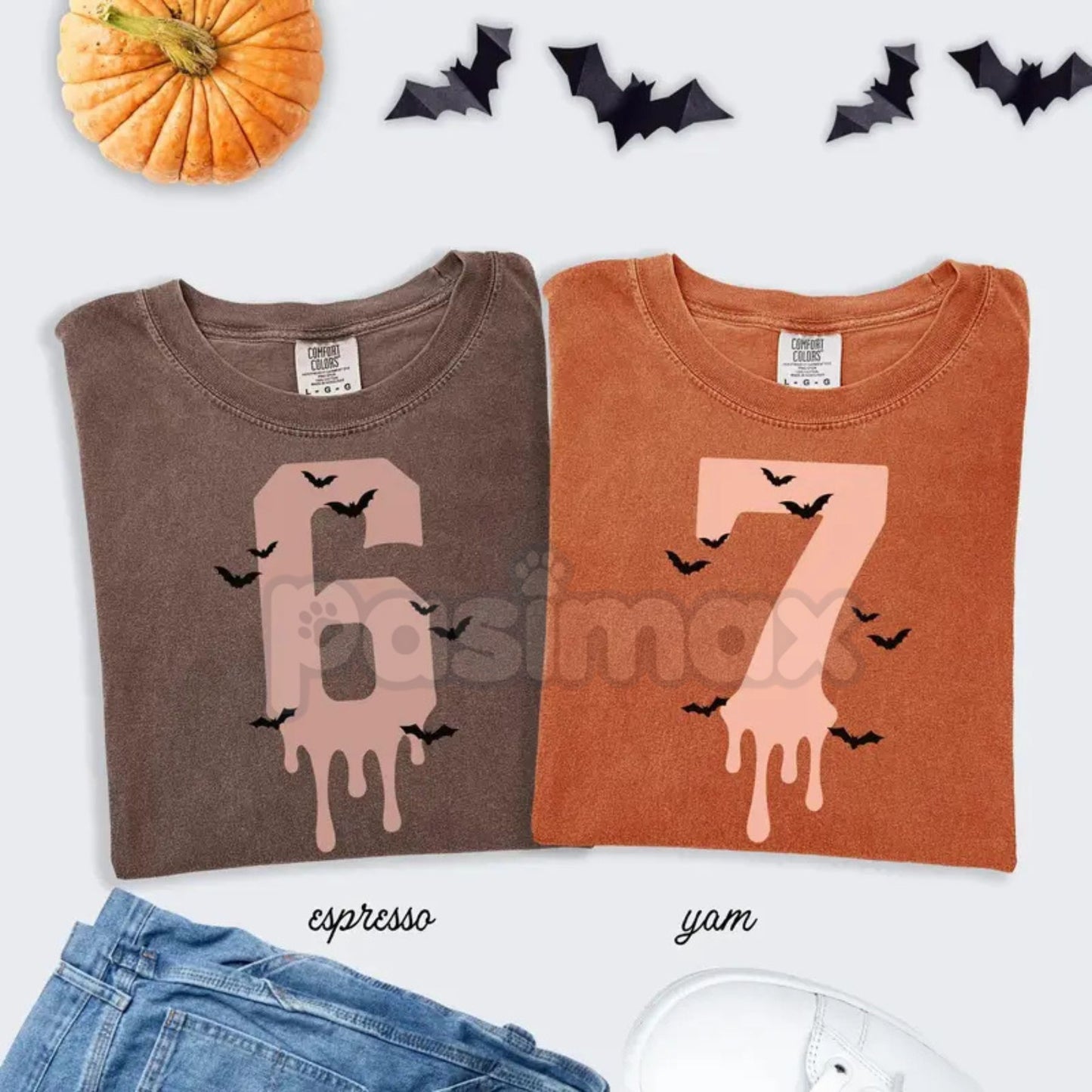 6-7 Shirts Comfort Colors® Couples Halloween T-Shirt – Funny Matching Costume Tee, Relatable Humor Shirt