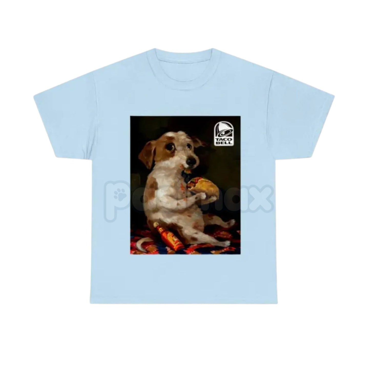 Dog Chill with Taco Bell T-Shirt - Vintage Funny Meme Tee, Dog Lover Unisex Shirt, Fast Food Humor Gift