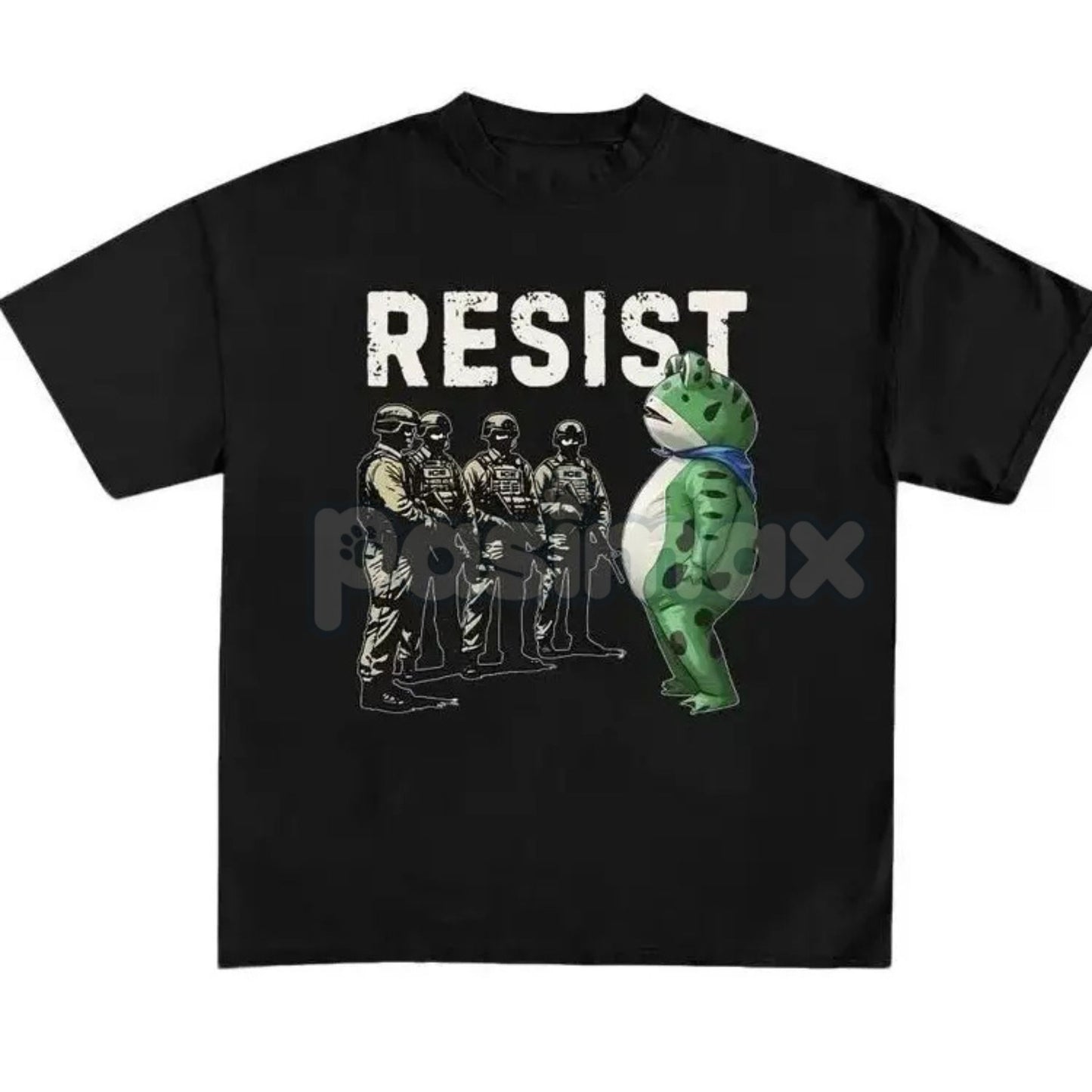 Portland Frog "Resist Fascism" T-Shirt - Anti-Fascism Activism Graphic Tee, Unisex Political Statement Shirt