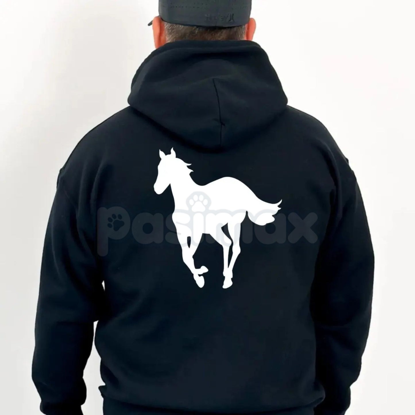 Deftones White Pony On Back Hoodie – Iconic Album Art Pullover, Alt Metal Band Merch, Unisex