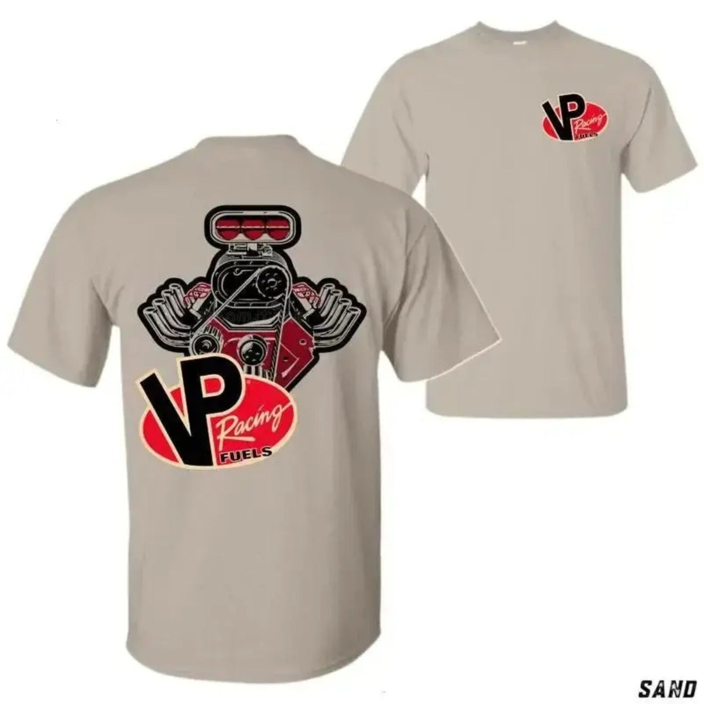VP Racing Fuels V8 Engine Graphic Tee - Men's Tropical Car Lover's T-shirt, Summer Fashion Apparel