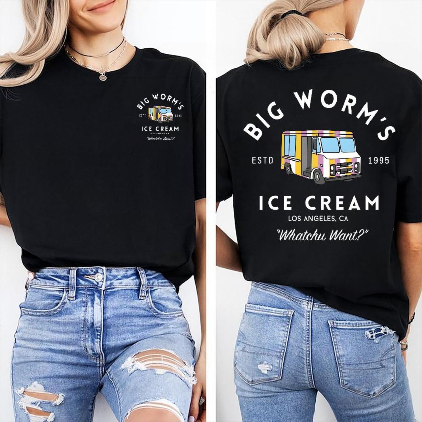 Big Worm's Ice Cream T-Shirt - "Whatchuwant" Friday Movie Tee, Unisex Classic Cotton Apparel