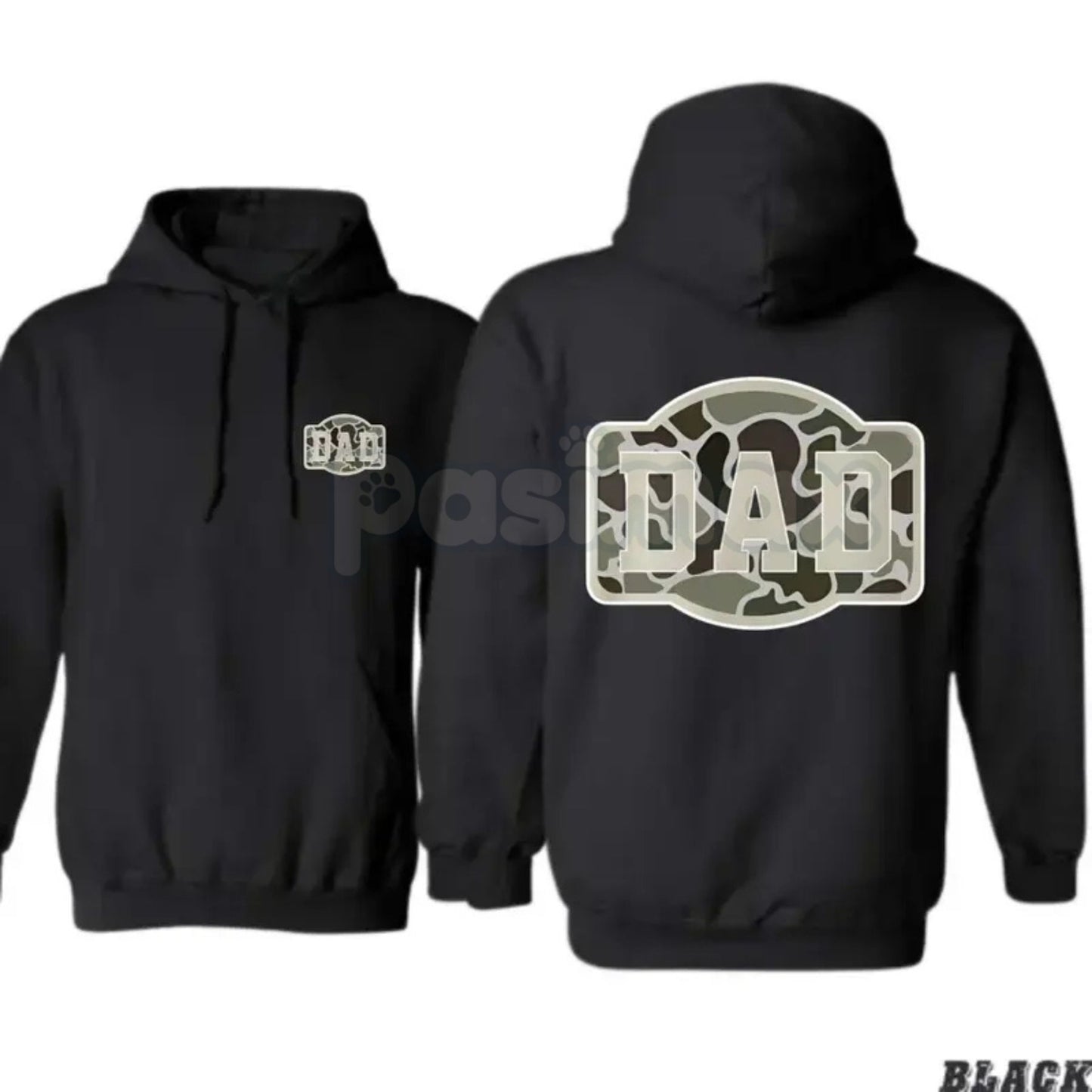 Camo DAD Hoodie – Military-Inspired Bold Design Pullover, Proud Father & Veteran Apparel, Unisex