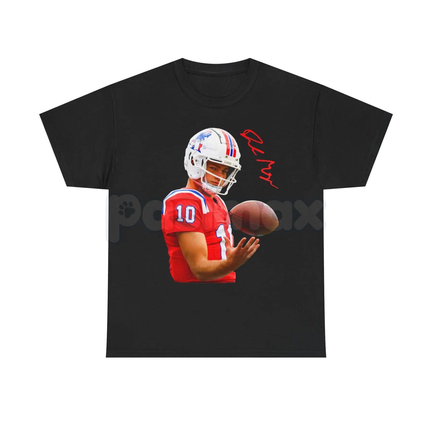 Drake Maye Quarterback T-Shirt - New England Patriots Fan Apparel, NFL Rookie QB Graphic Tee, Unisex Football Gift