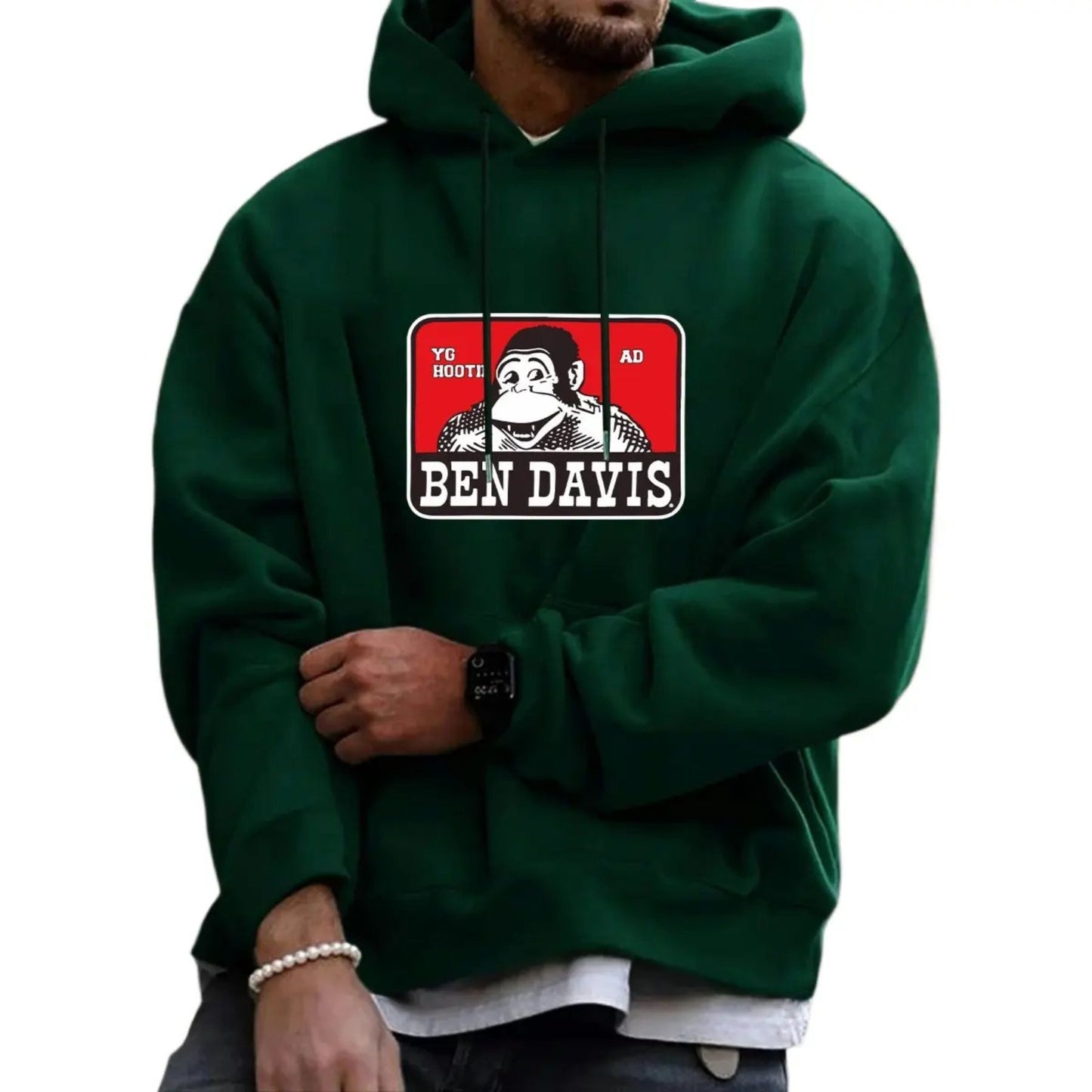Ben Davis Men's Casual Hoodie – Authentic Workwear Pullover, Autumn & Winter Top, Unisex Streetwear