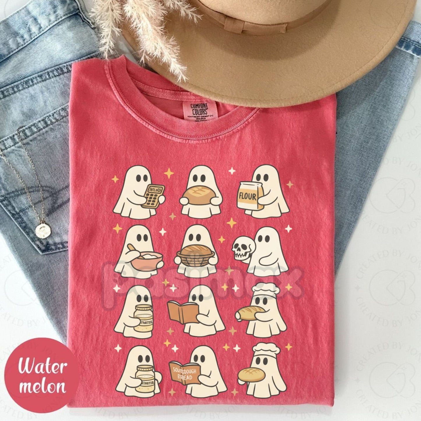Sourdough Bread Halloween Shirt – Funny Baker Homemaker Tee, Cute Ghosts Cozy Fall Gift, Spooky Bread Pun T-Shirt