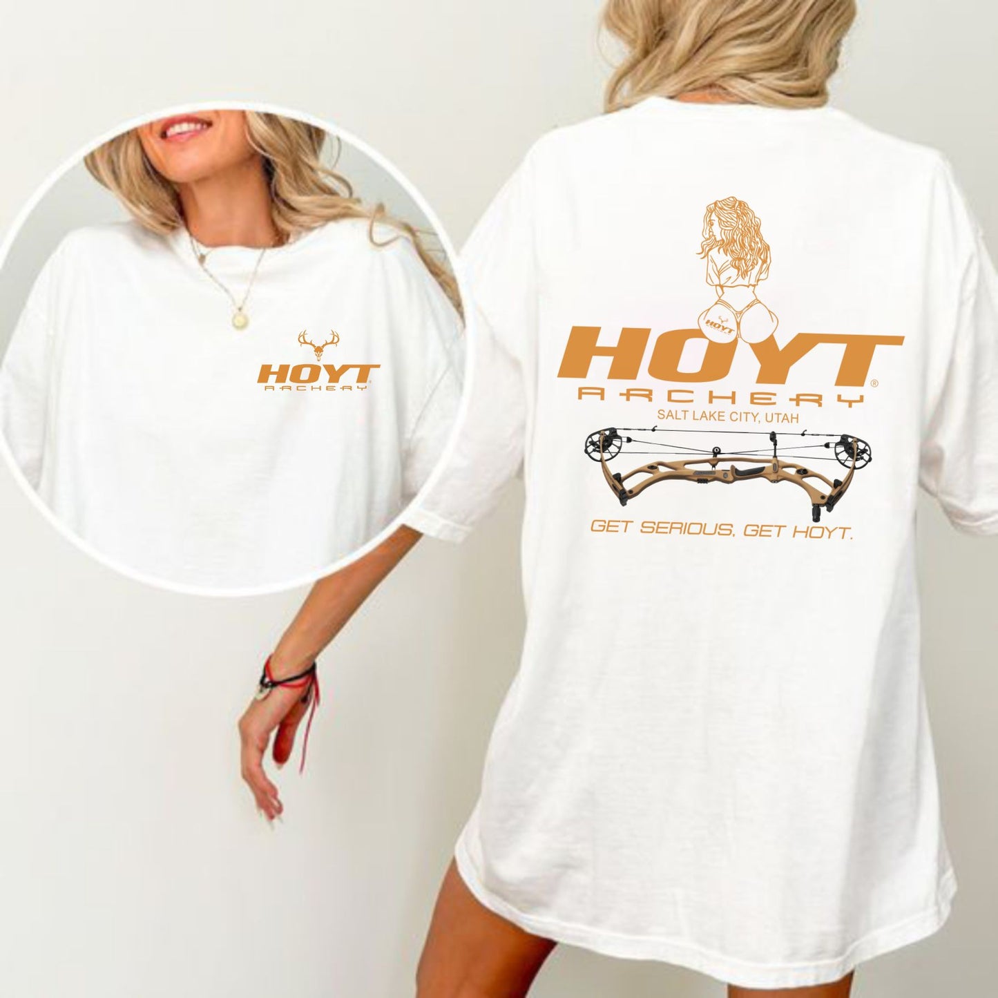 2025 "Sexy Girl" Hoyt Archery T-Shirt - Unisex Bowhunting Graphic Tee, Bold Fan Merch, Gift for Archery Lovers