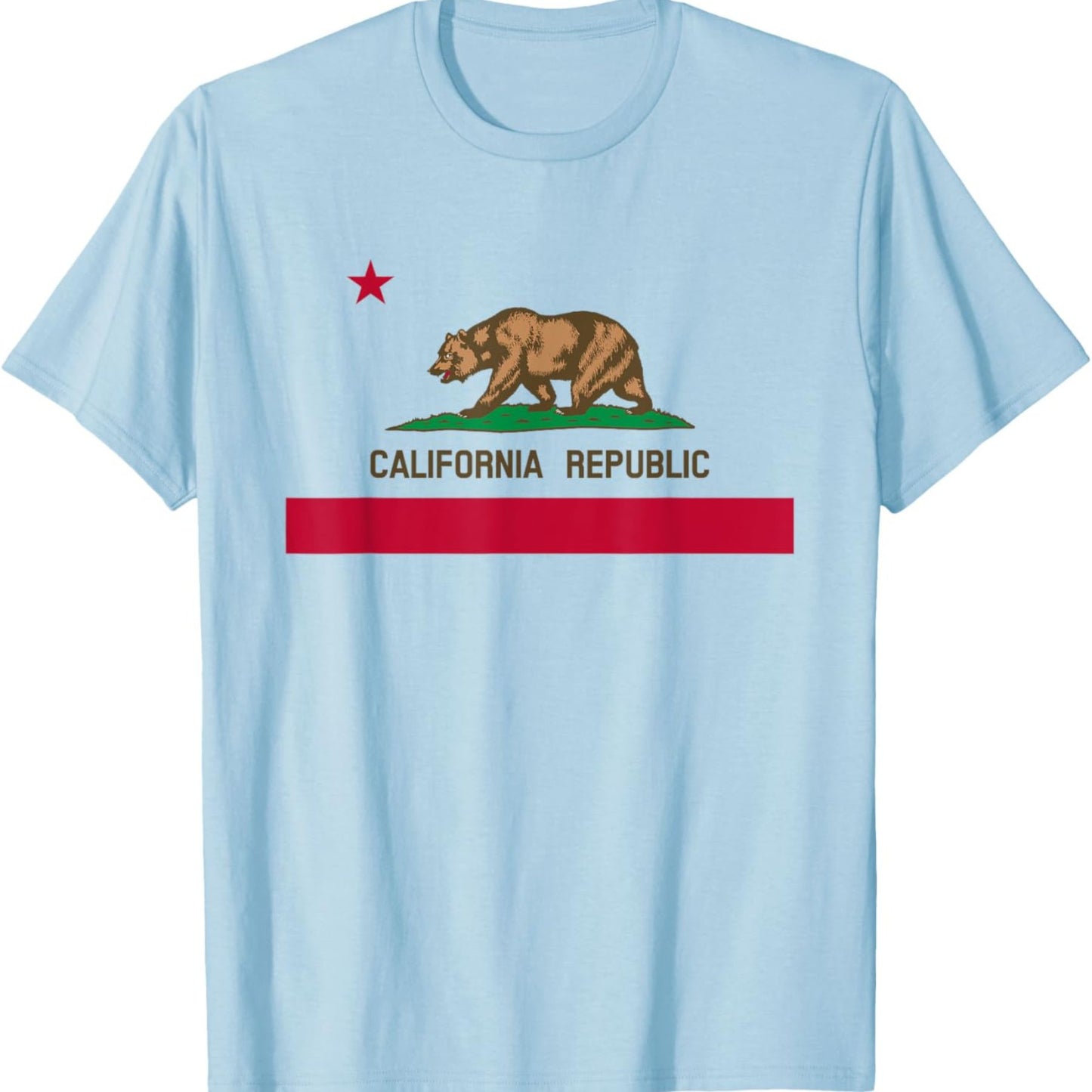 California Republic Flag T-Shirt - Patriotic State Travel USA Gift Tee, California Bear Apparel