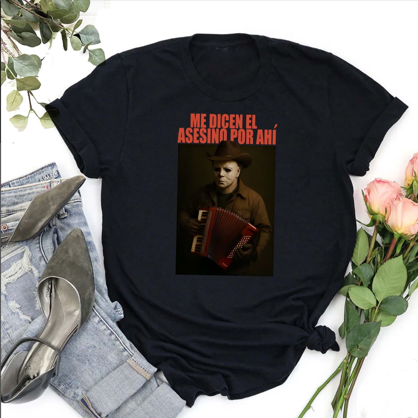 Miguel do Acordeon T-Shirt - Forró & Brazilian Music Fan Tee, Accordion Graphic